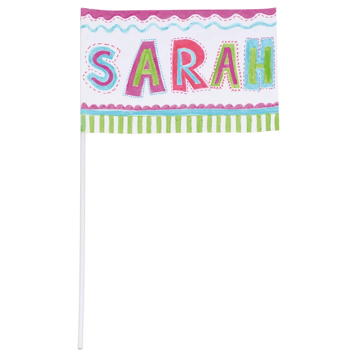 Namensschild, Fahne, Papierschild, Schild, bunte farben