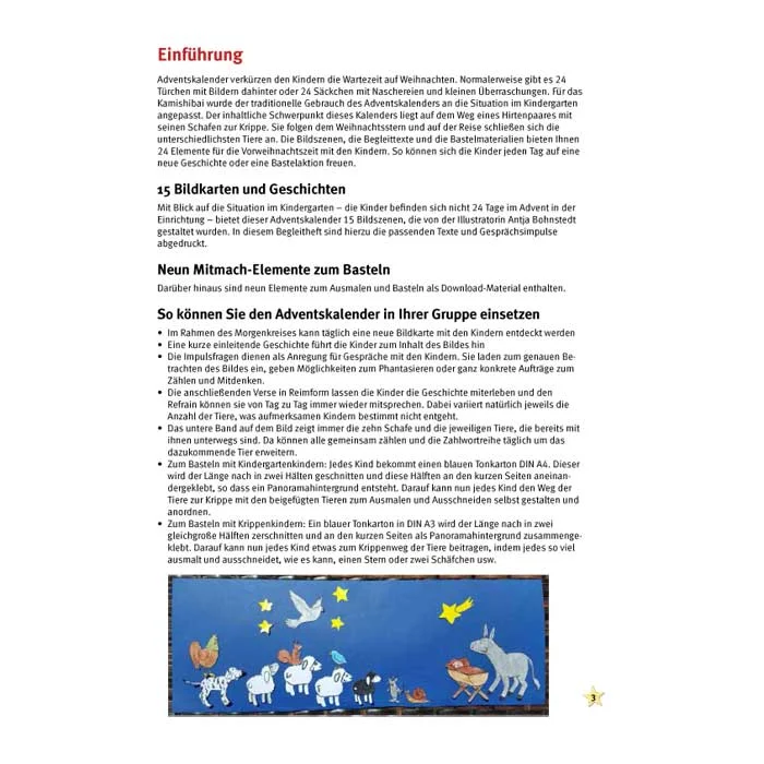 Adventskalender, Bildkalender, Kinderprojekt, Tierillustrationen, Kunst-Workshop