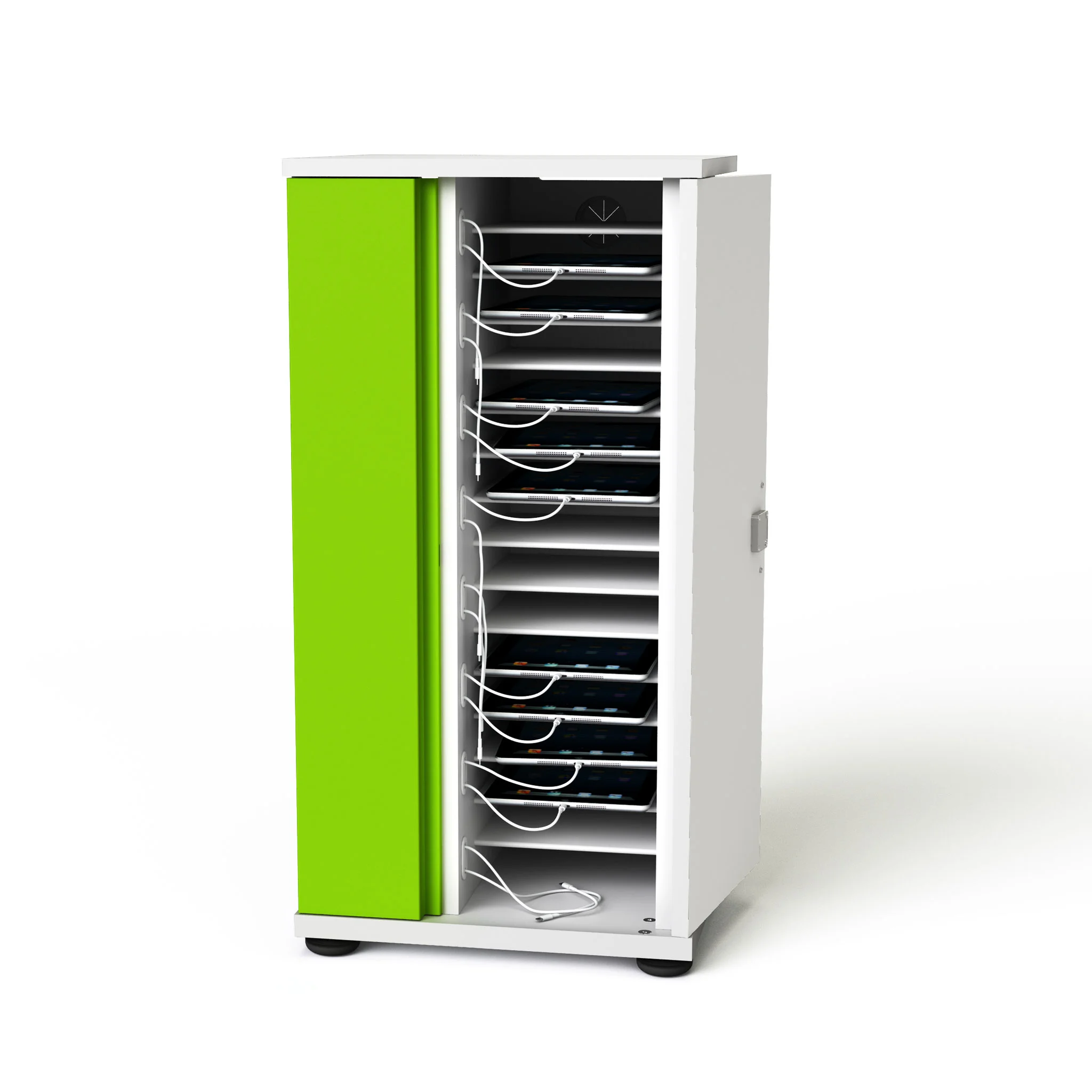 Schrank, grüne Tür, Aufbewahrungsschrank, rollbar, Ladestation