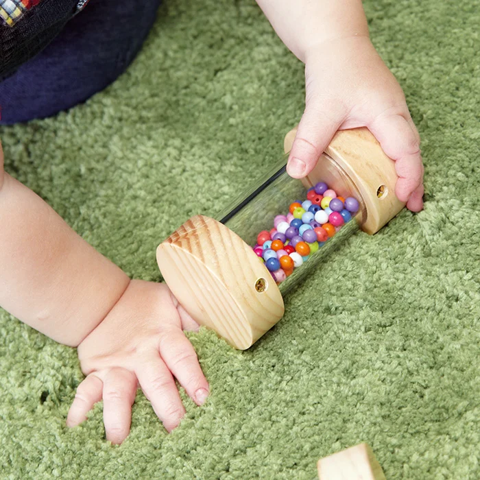Kinderspielzeug, Percussion, Kugelröhren, Holzspielzeug, Farbenfrohe Perlen