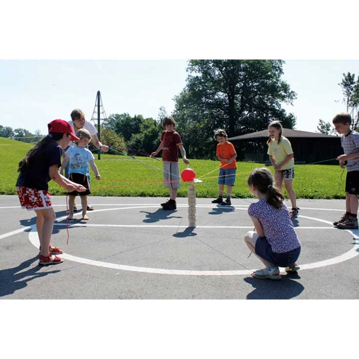 Kinder, Seilspiel, Ball, Hindernis, Outdoor