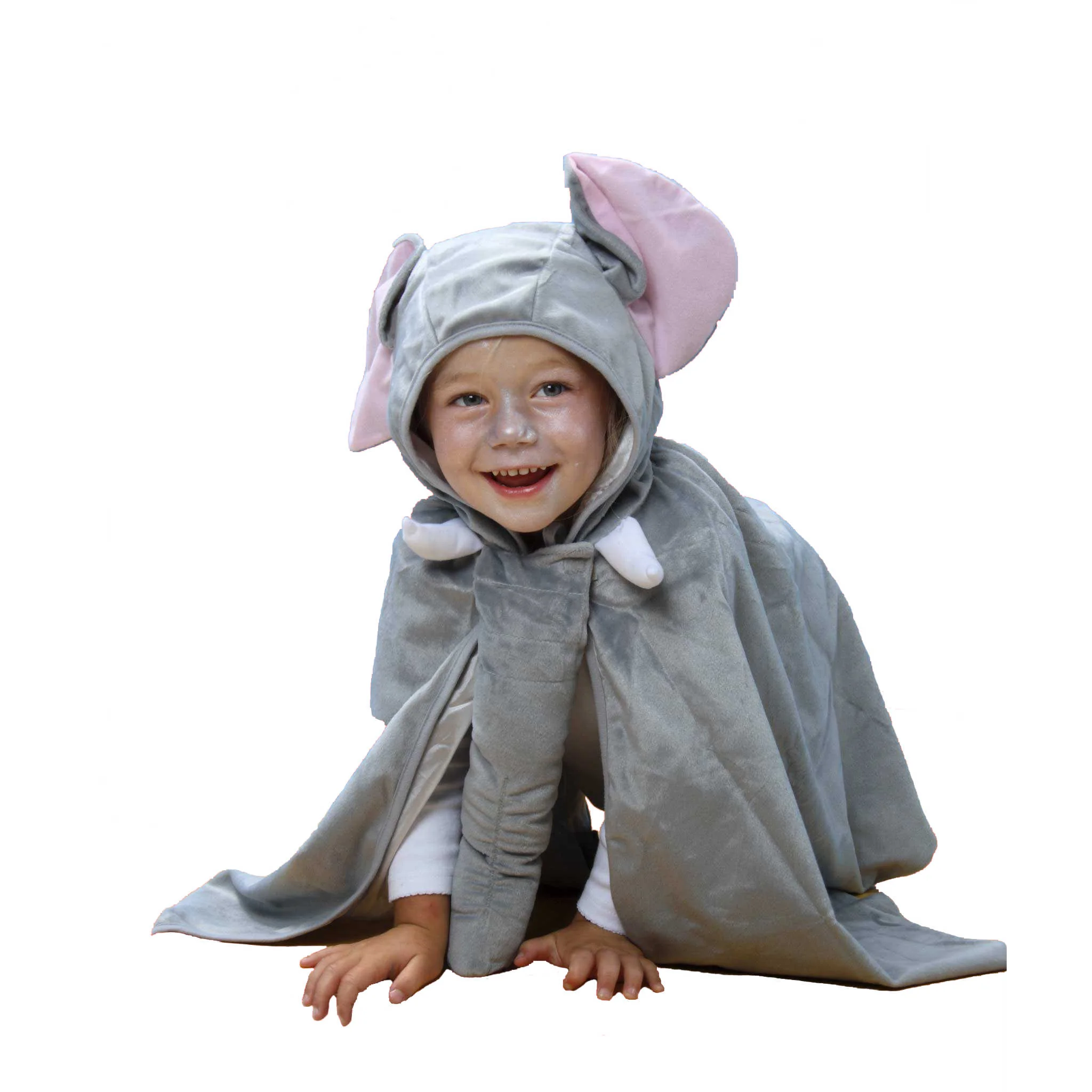 Kinderkostüm, Elefant, Grau, Cape, Hut