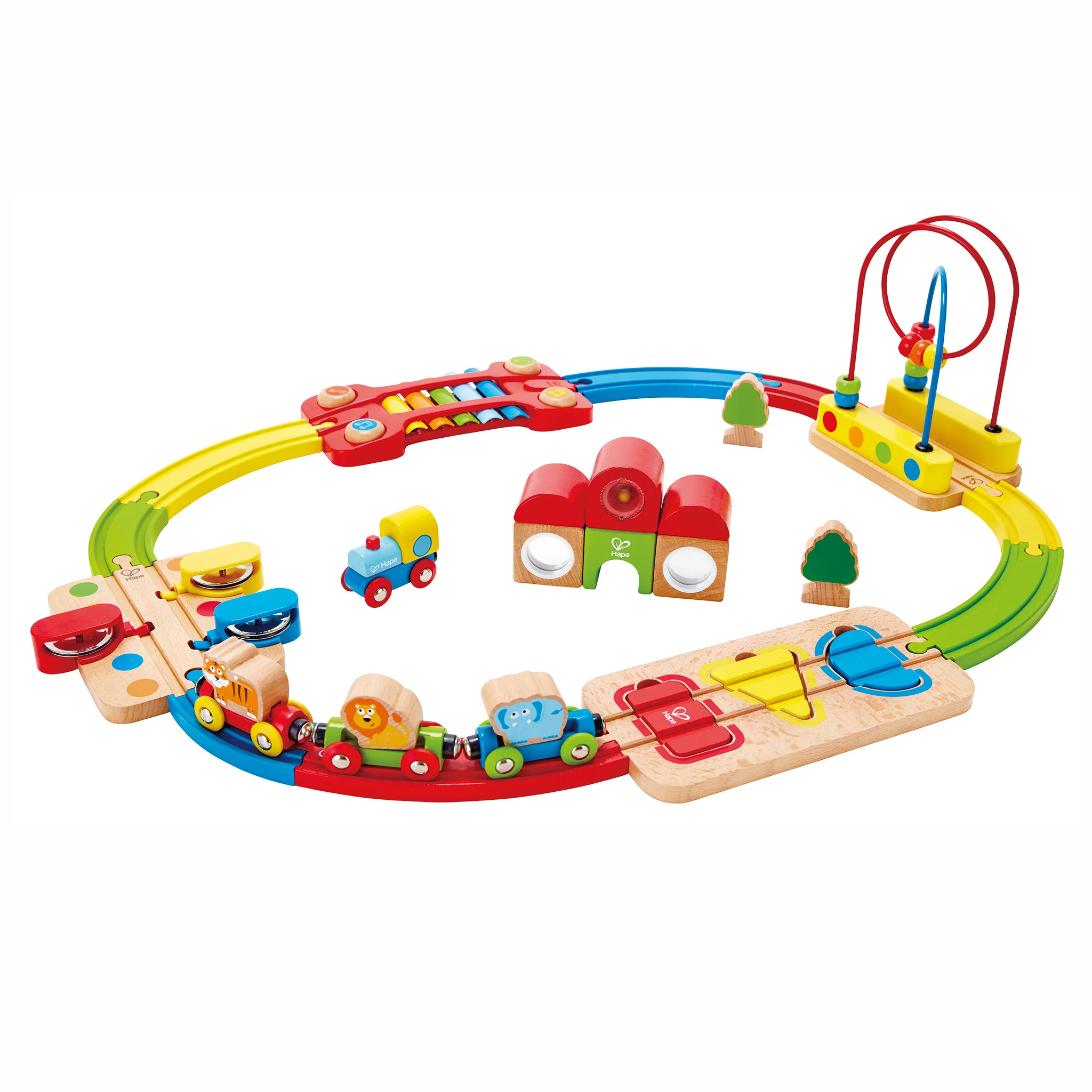 Holzeisenbahn mit Xylophon