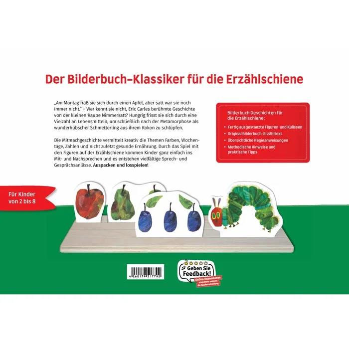 Erzählbuch, Kinderbuch, Bilderbuch, Holzfigur, Farbige Früchte