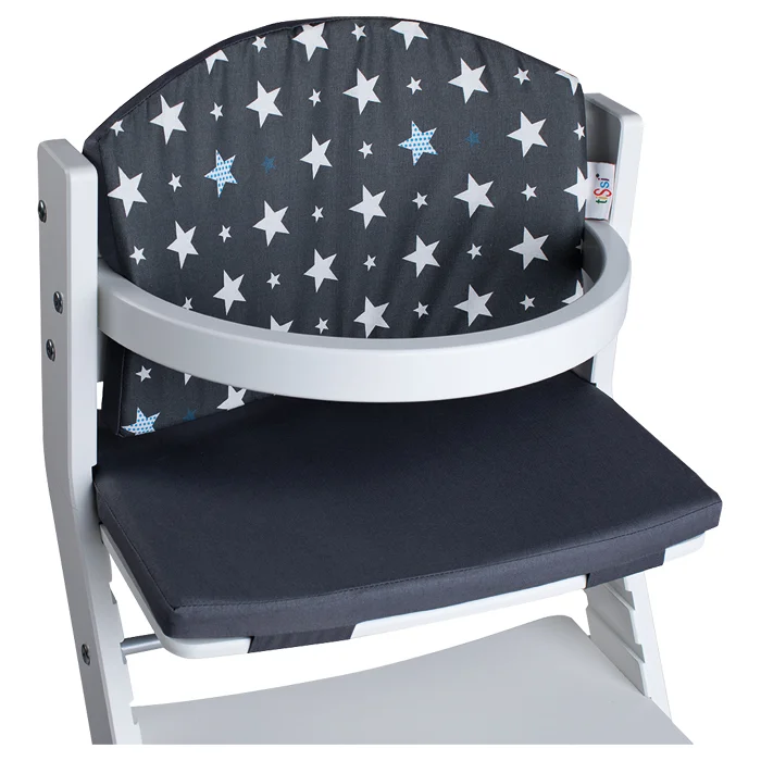 Kinderstuhl, Hochstuhl, Sitzkissen, Sitzband, Sternenmuster