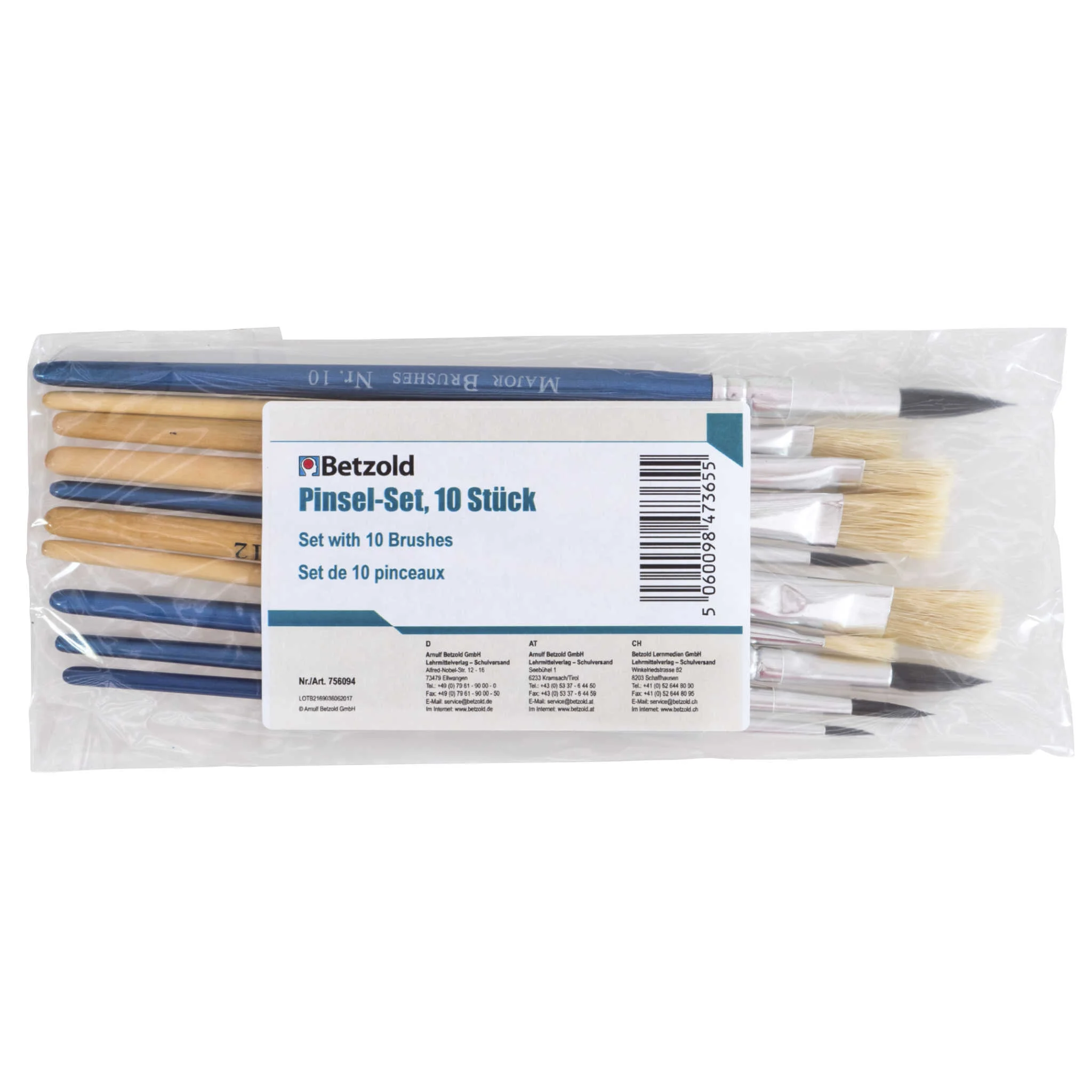 Pinsel-Set, Pinsel, Malpinsel, 10 Stück, Kunstbedarf