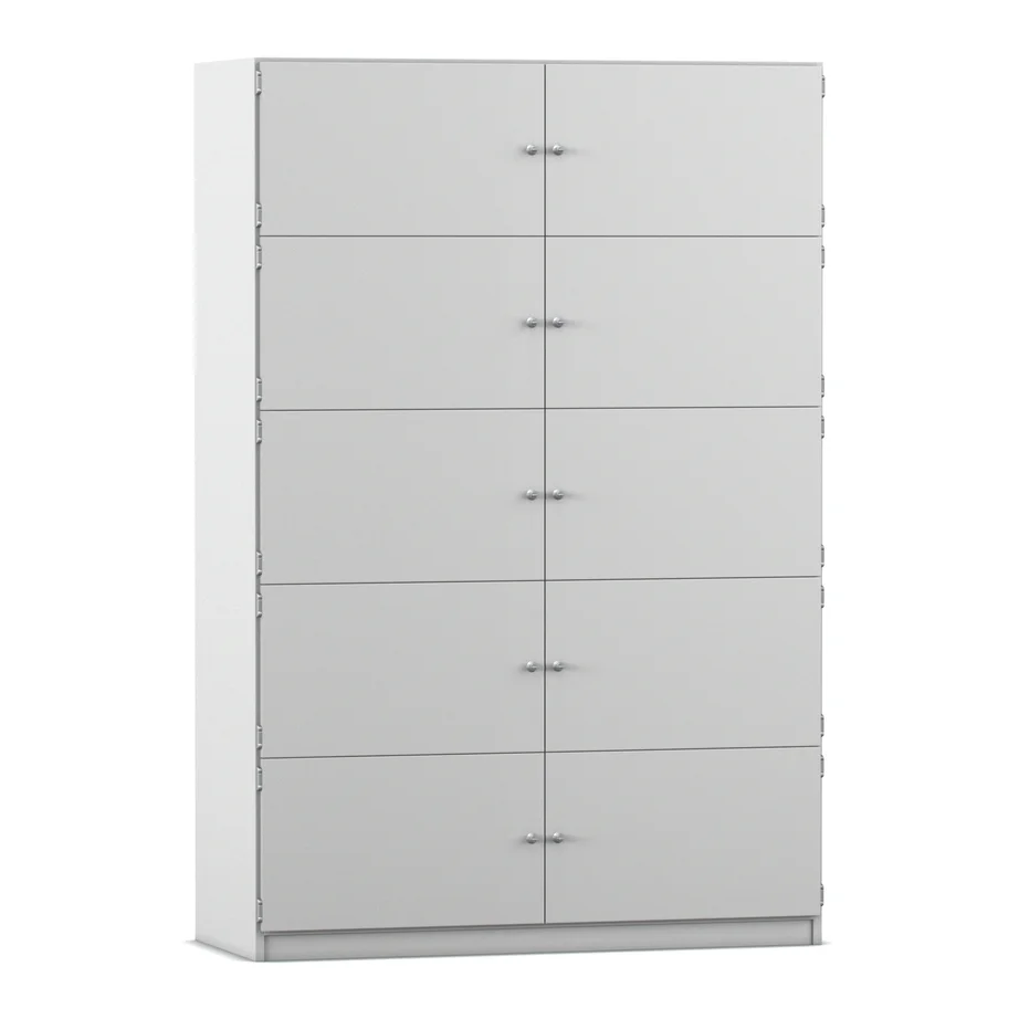 Schuhschrank, Schuhschrank aus Metall, 9-facher Schuhschrank, grau, Schuhaufbewahrung