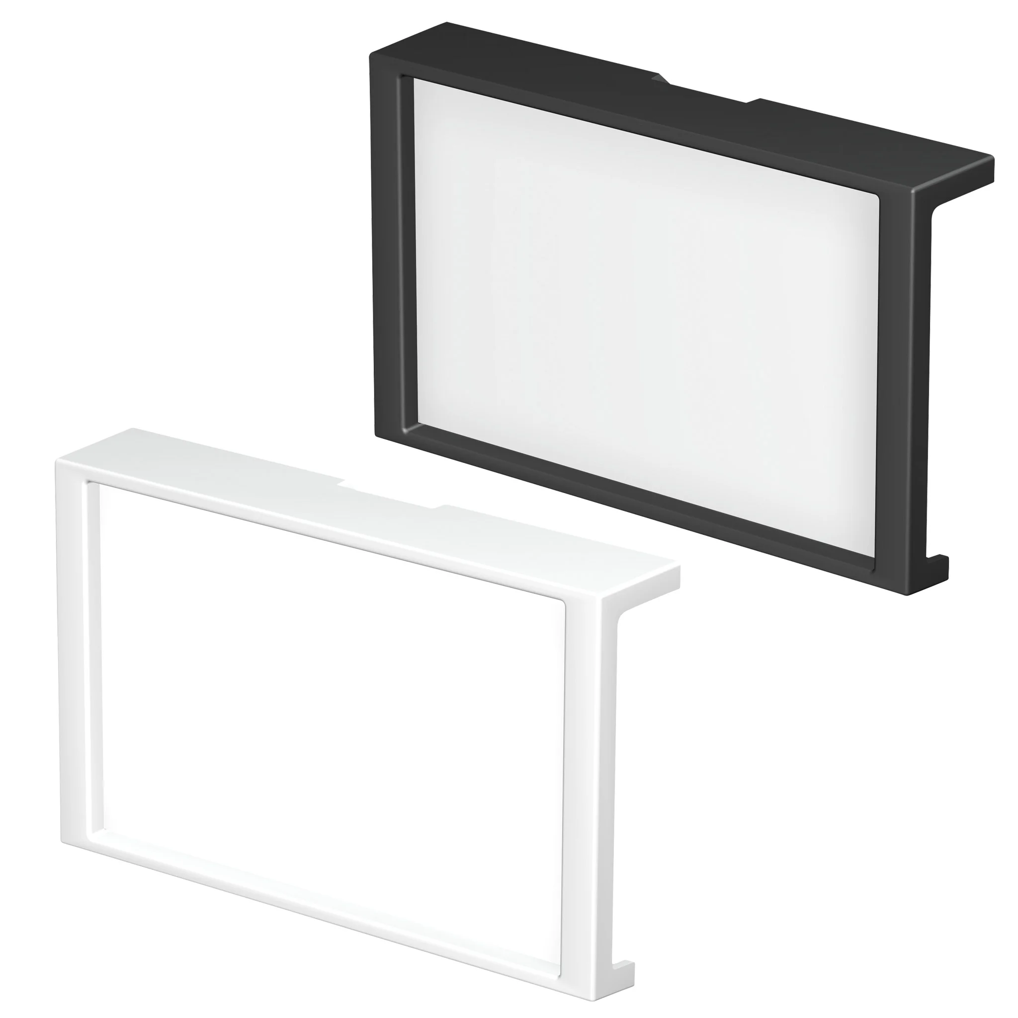 rahmen, kunststoff, schwarz, weiß, rahmenloses design