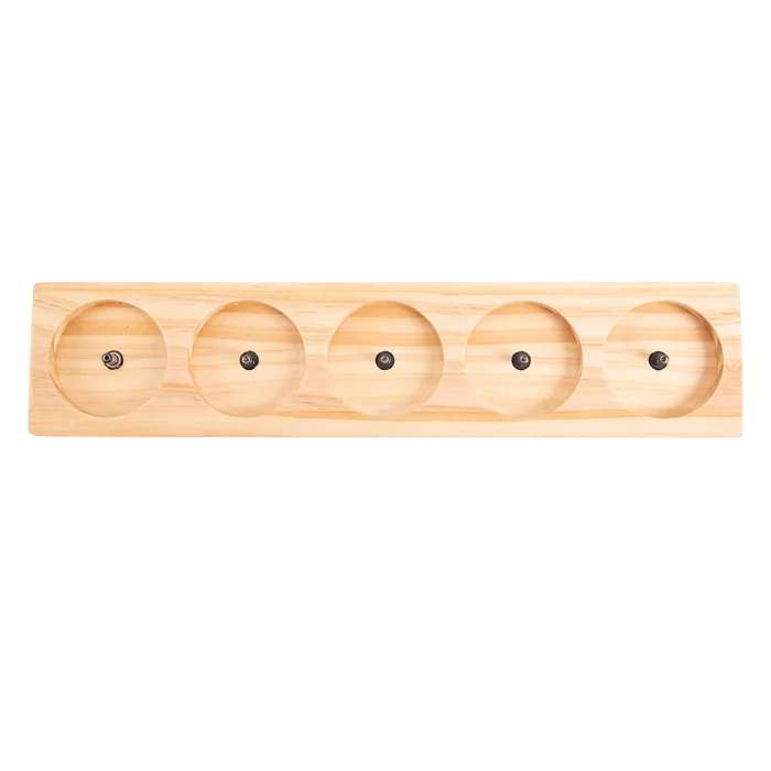 Holz, Steckdocht, Sechs-Pfannen, Löcher, Ablage