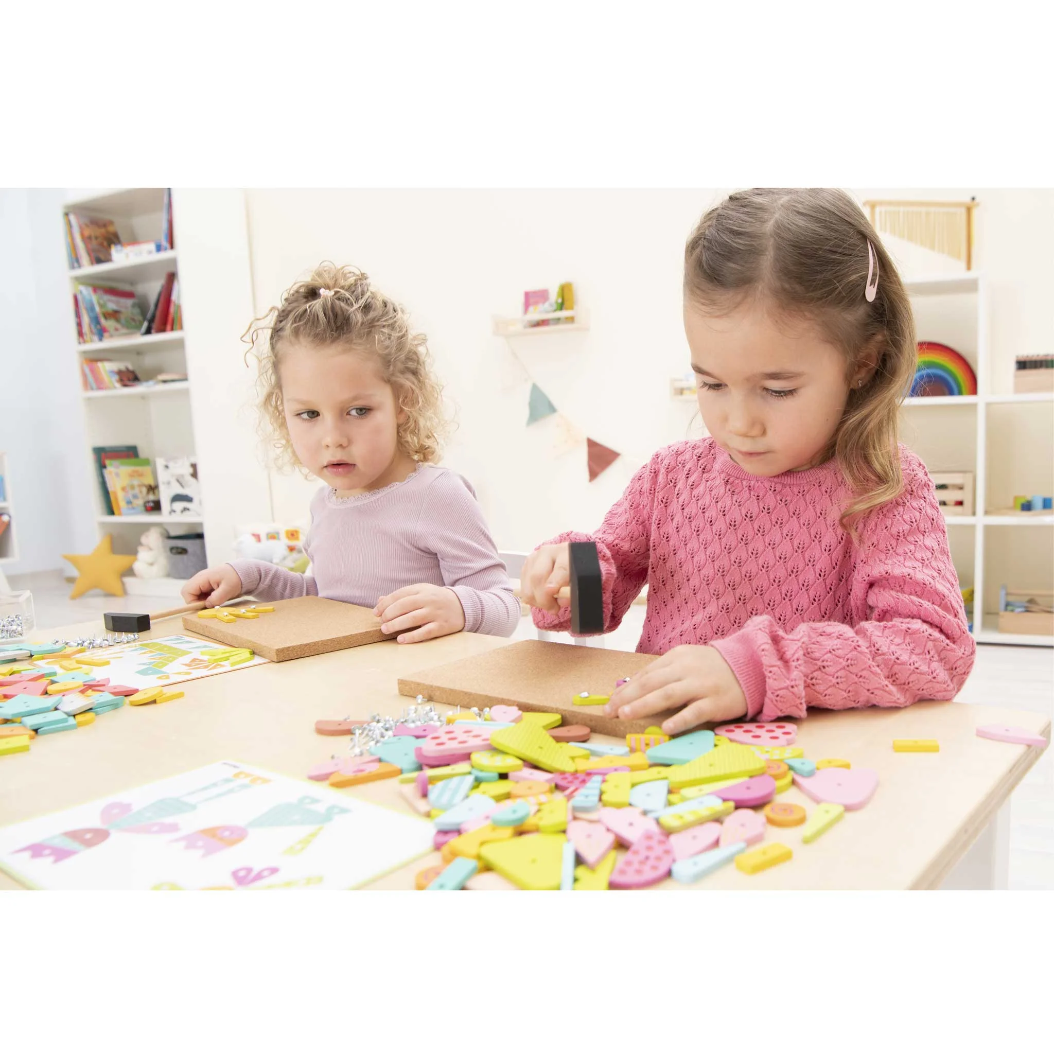 Kinderspielzeug, Holzspielzeug, Puzzles, Bunt, Kleinteile
