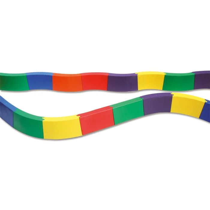 bending train, bunte kette, modulares spielzeug, plastikglieder, regenbogenfarben