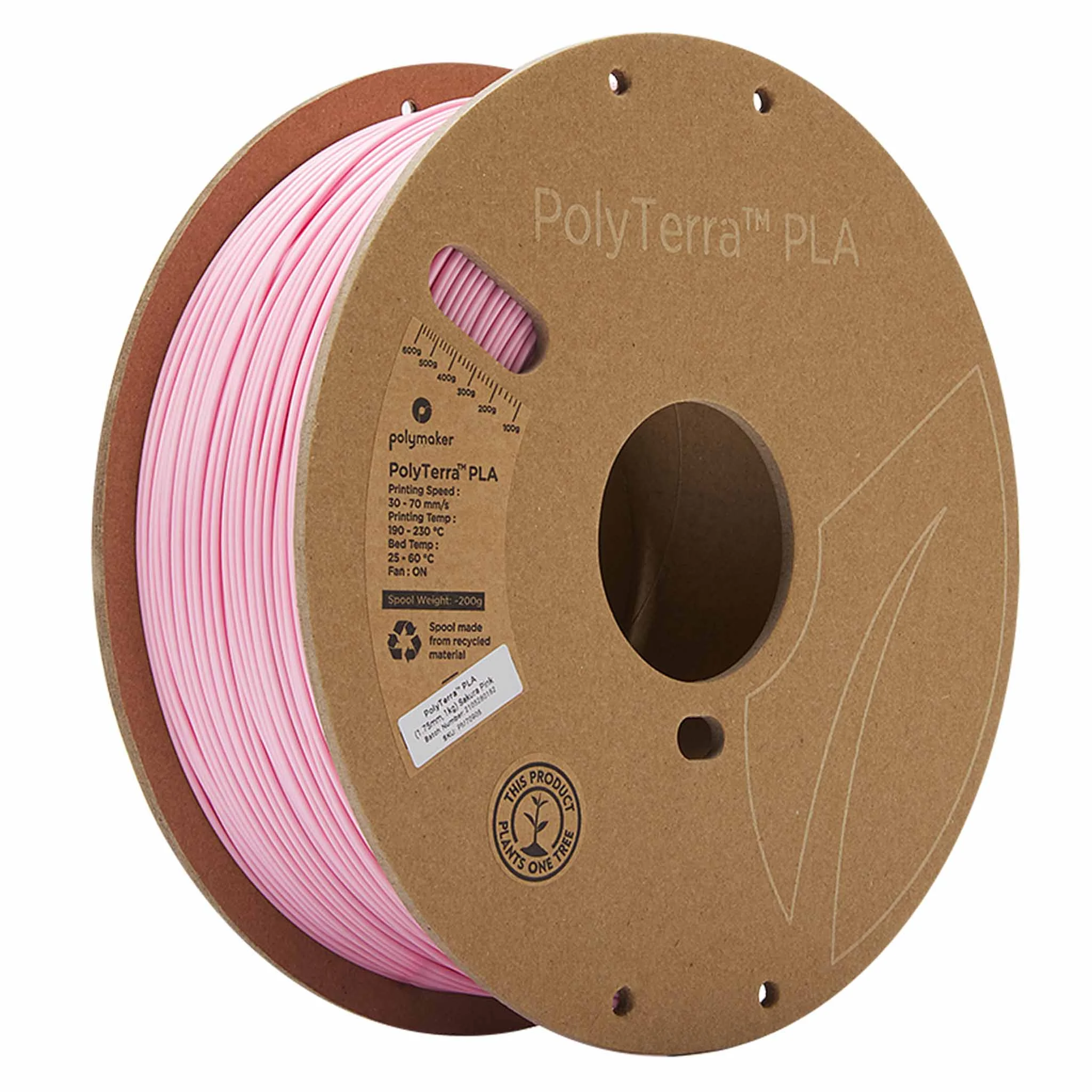PLA-Filament, 3D-Druck-Filament, rosa Filament, Spule, PolyTerra PLA