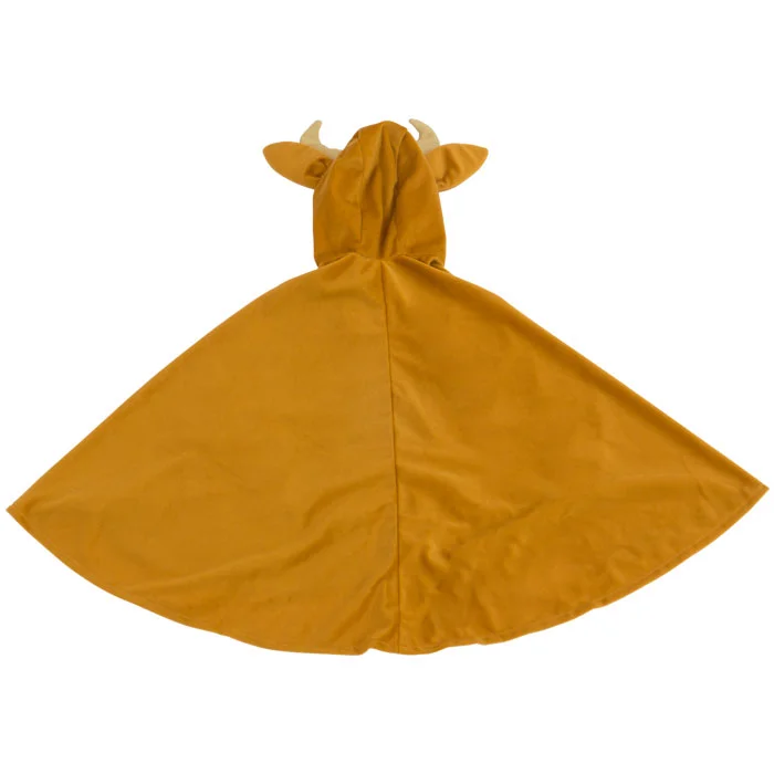 Cape, Hooded cape, Animal hood, Orange, Poncho cape
