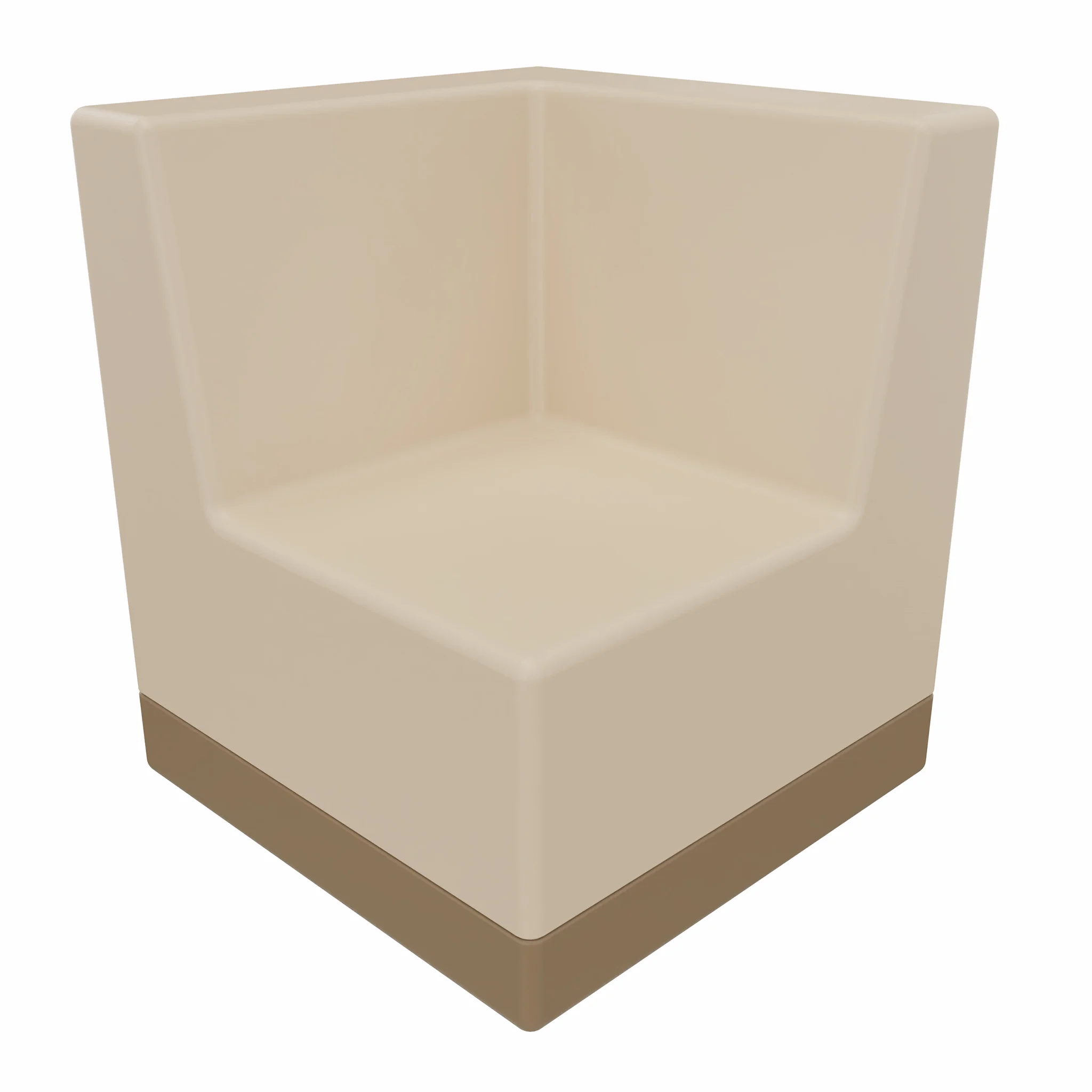 eckige Vase, Beige Farbe, Keramik, Vasenkorpus, Eck-Design