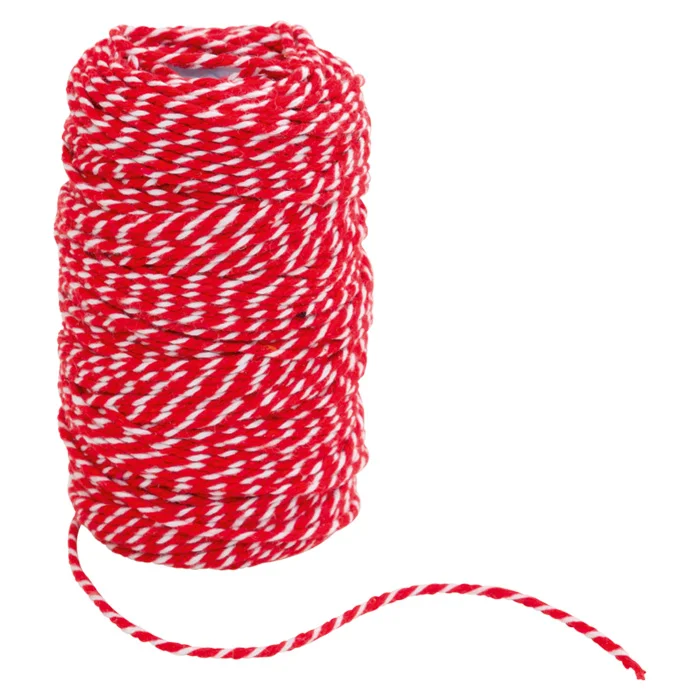 Twine, Kordel, Schnur, Rot-Weiß, Baumarktbedarf