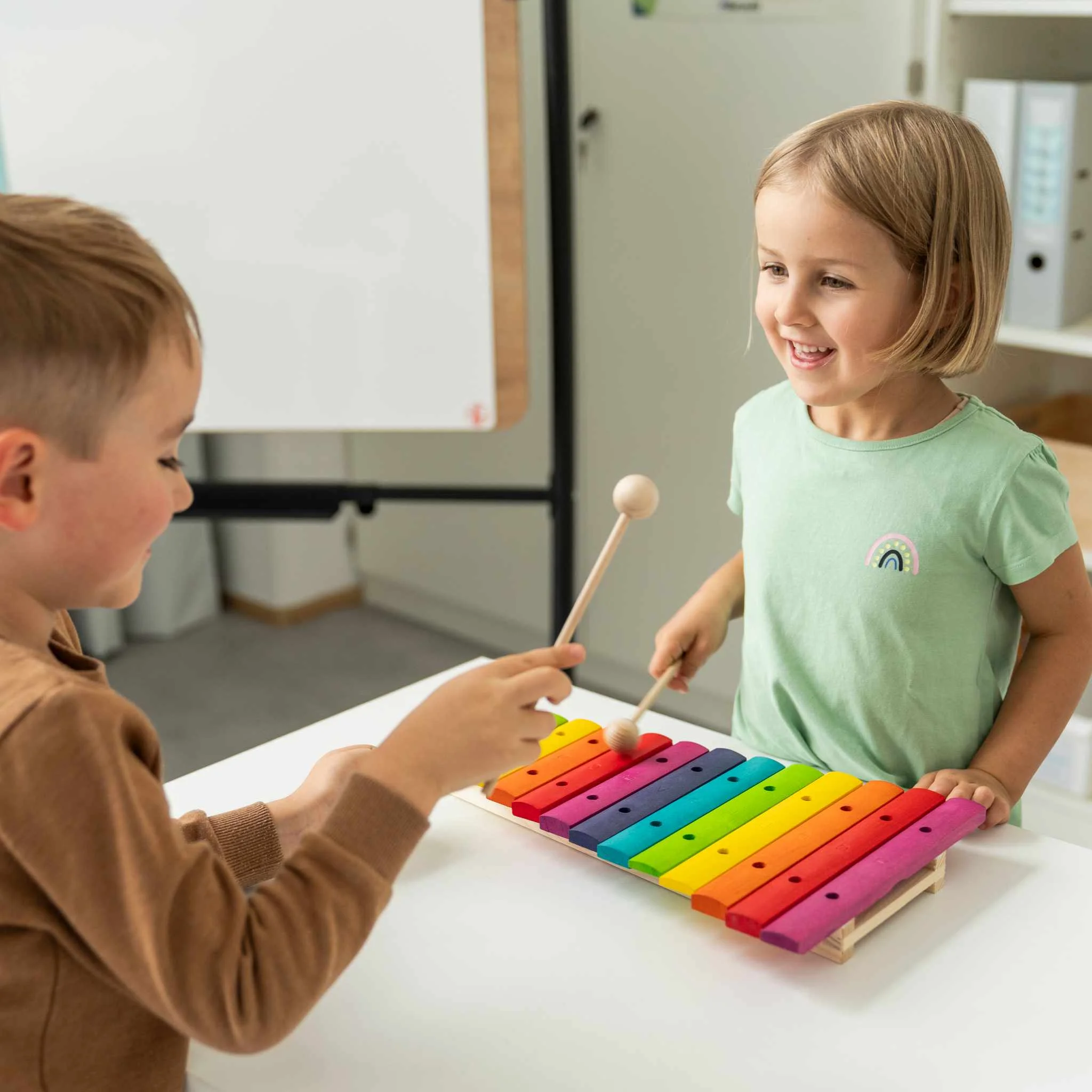 Kinder xylophon, Holz xylophon, Bunte Töne, Musikinstrument, Spielzeug