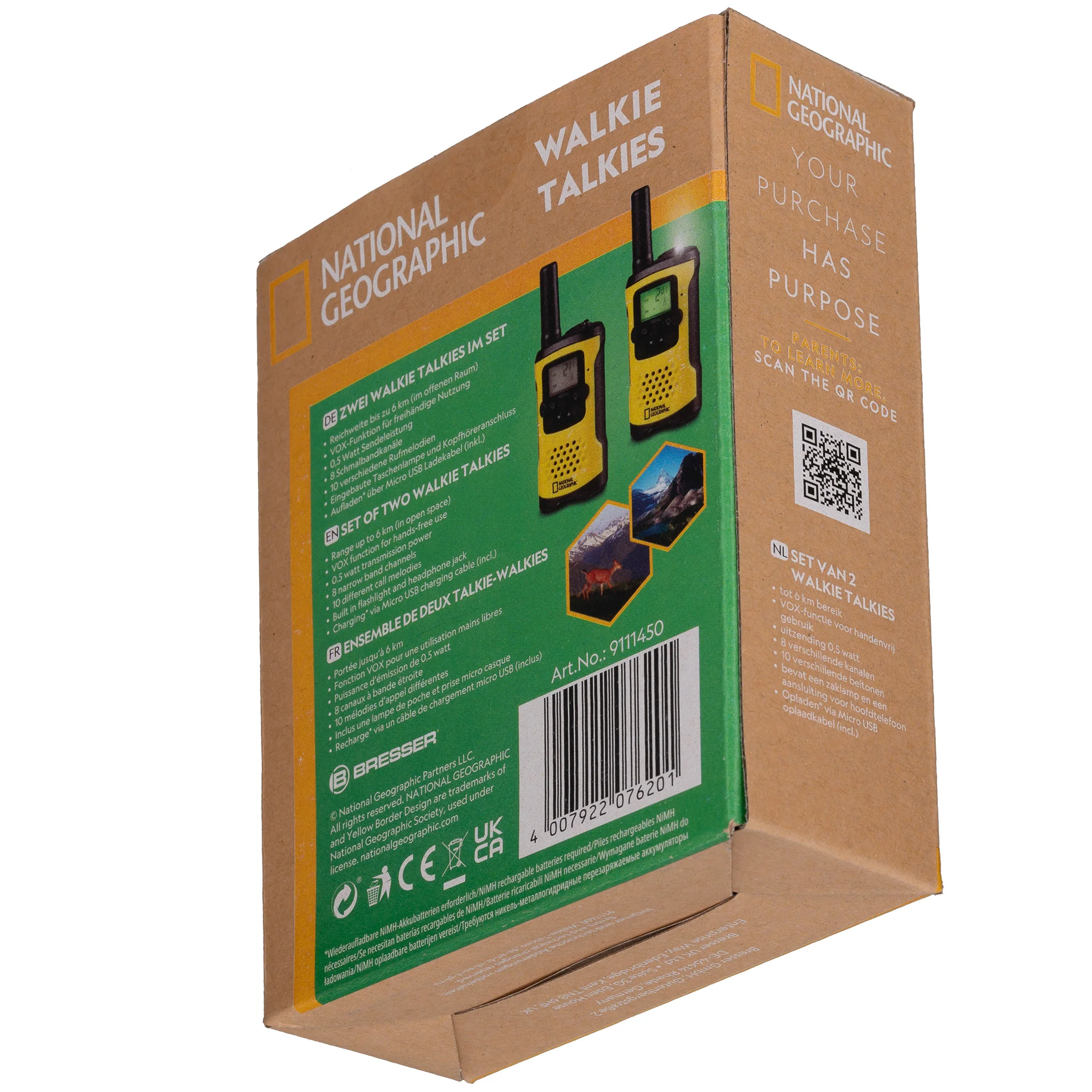 Walkie Talkie, Zweiradio, Set, Gelb, Batterie betrieben