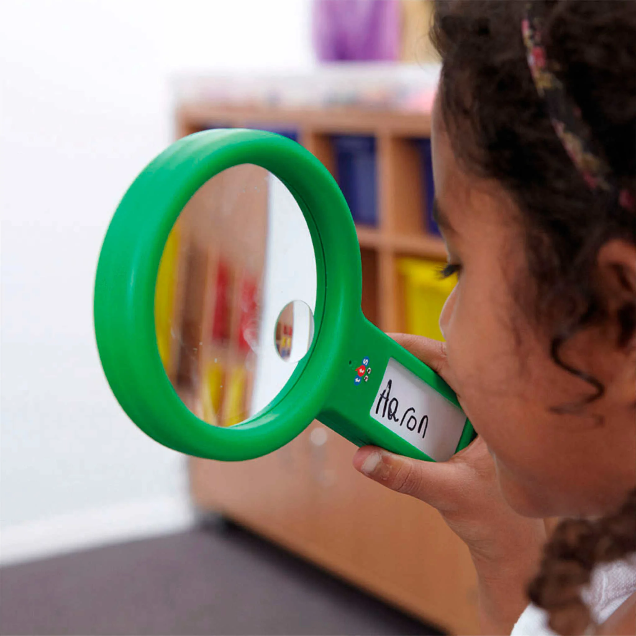 Lupenvergrößerung, Kinderspielzeug, Magnetisches Spiegel-Lupen, Grün, Interaktives Lernspielzeug