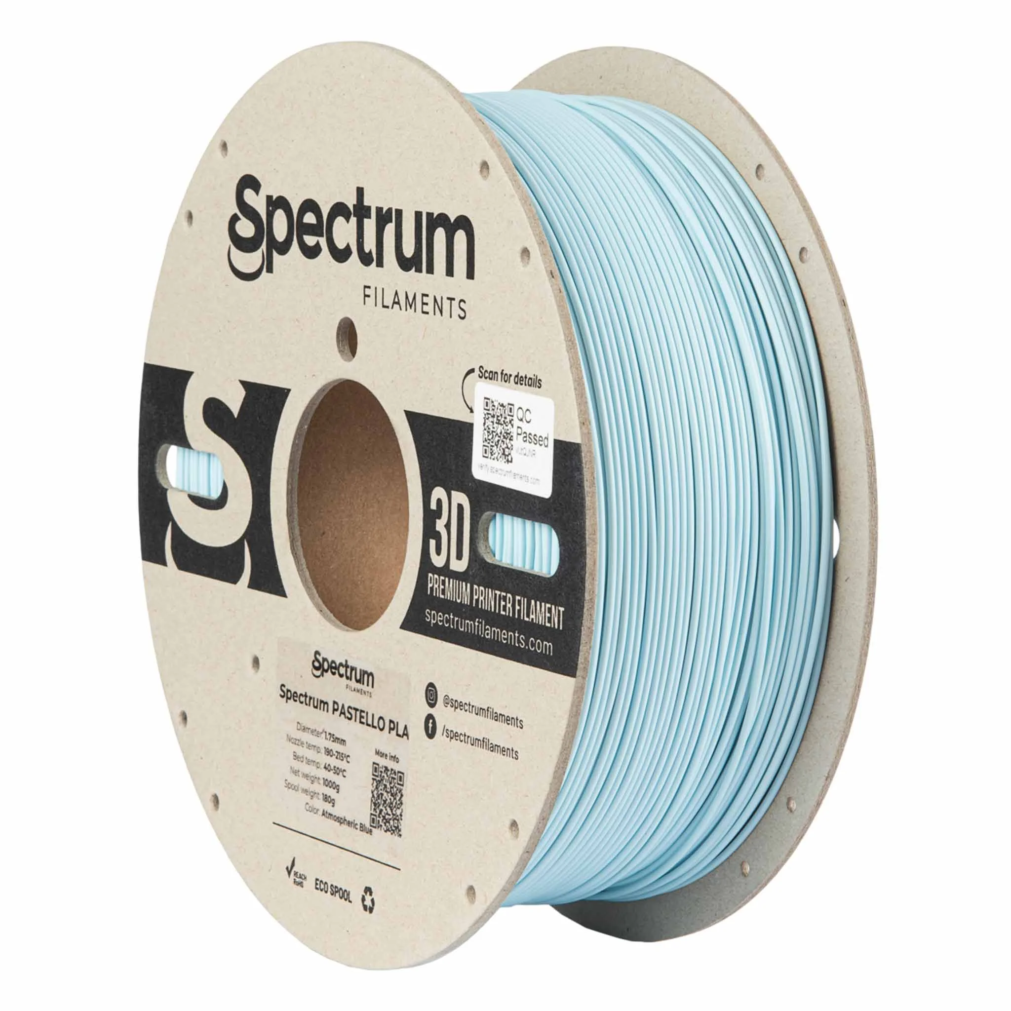 3D, Filament, Azurblau, PLA, Spule