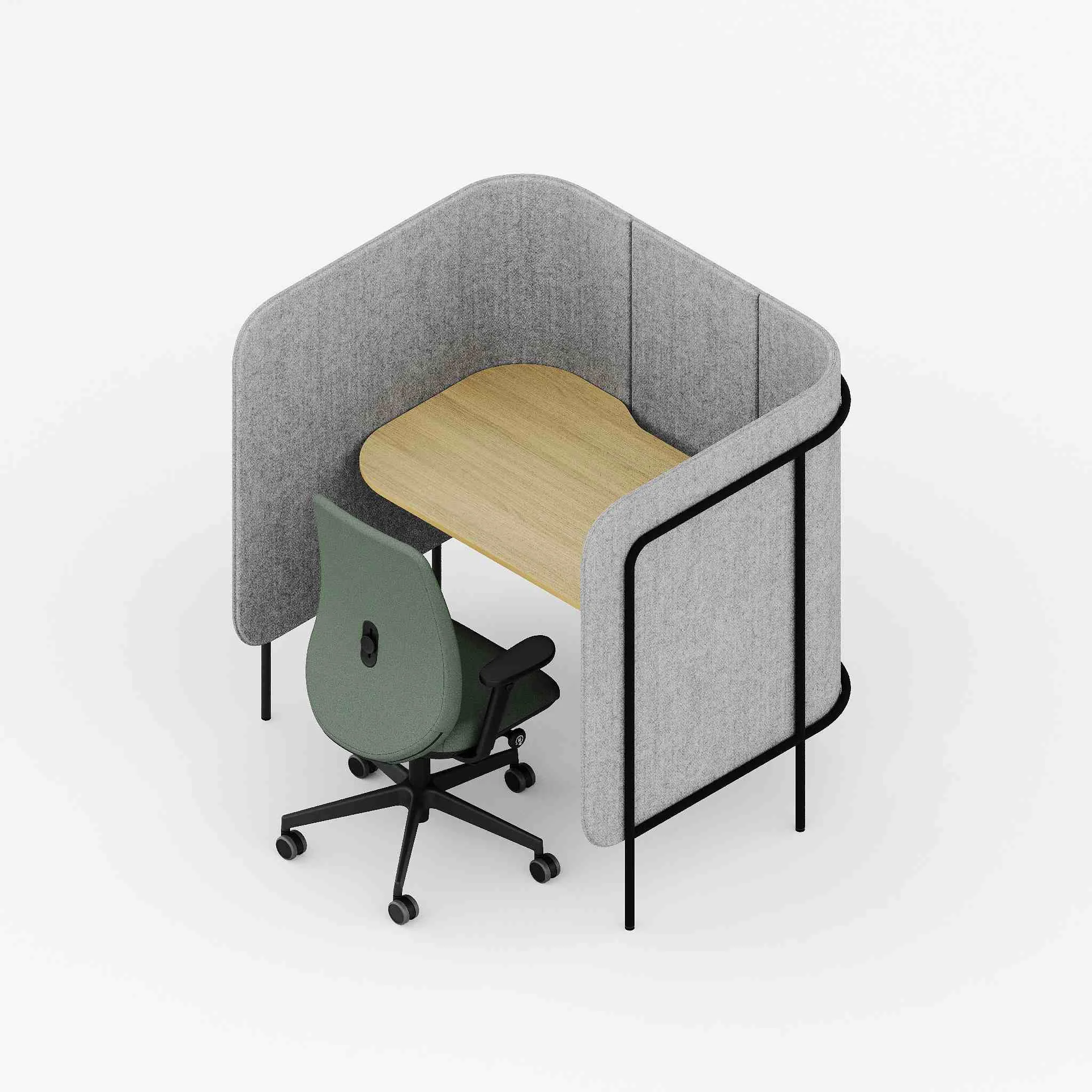 Arbeitsplatz, Schreibtisch-Ecke, Schreibtisch, Sessel, Bildschirmarbeitsplatz