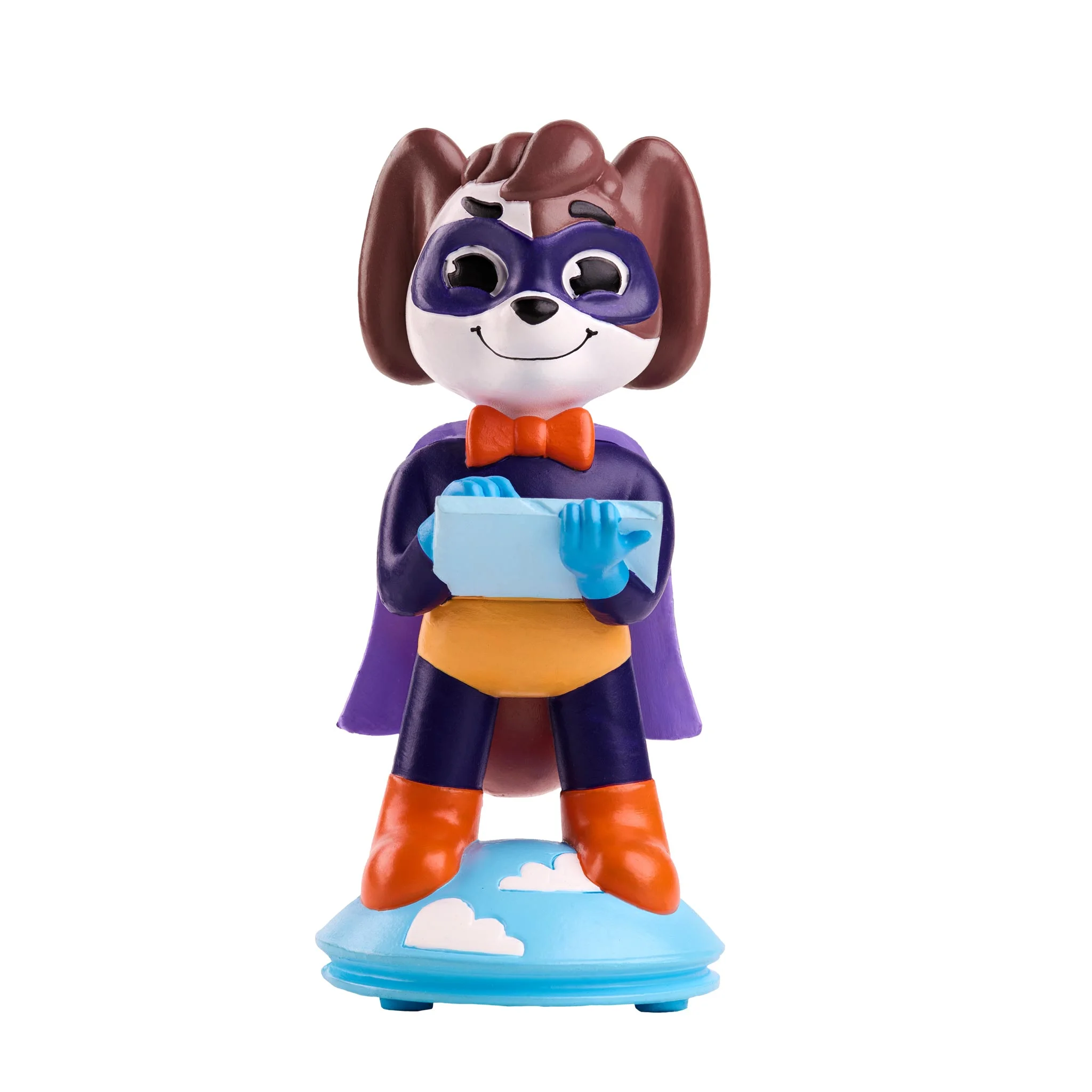 figurine, hund, held, buch, basis, orange