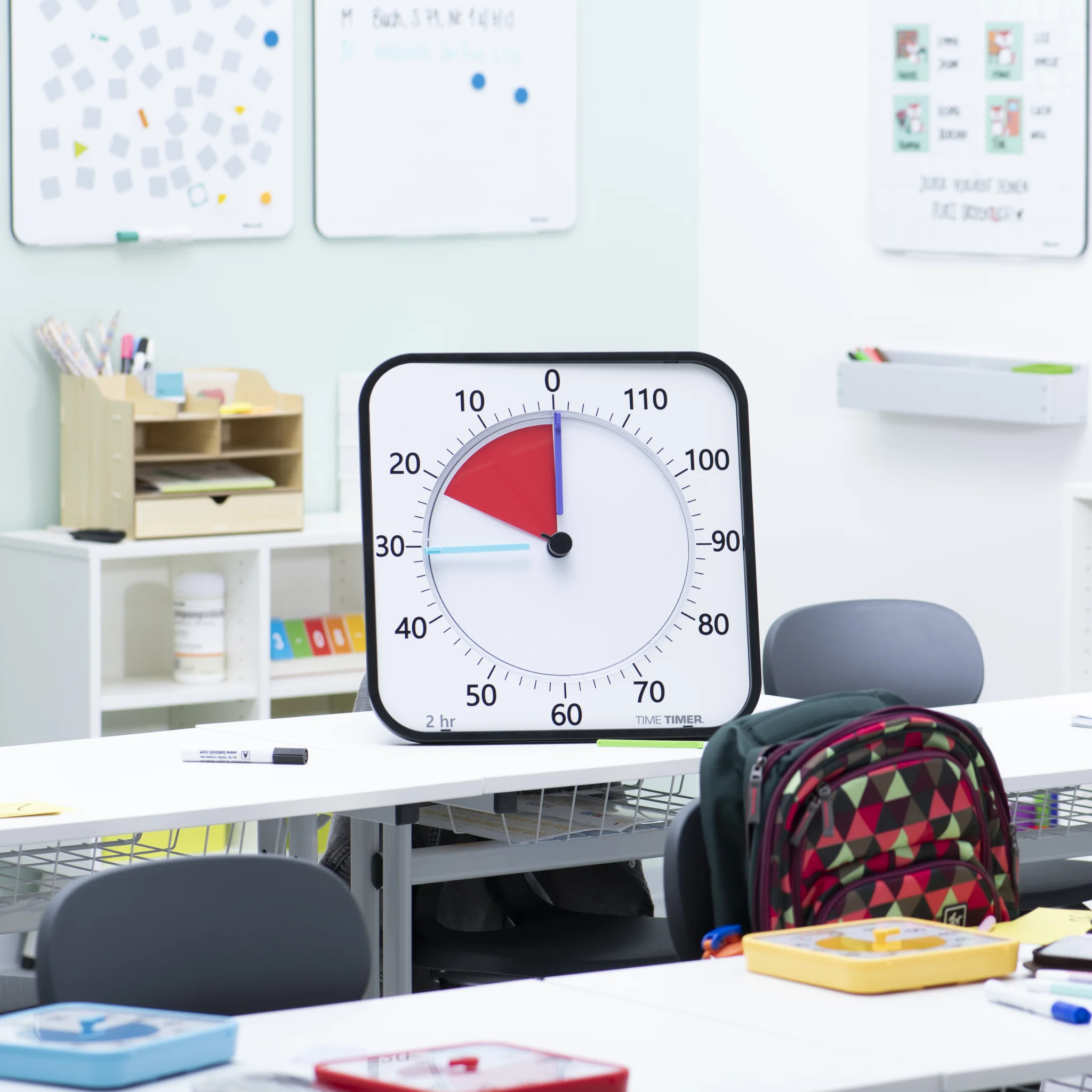 Schulraum, Zeitmessgerät, Timer, Tafelbild, Schulmaterial