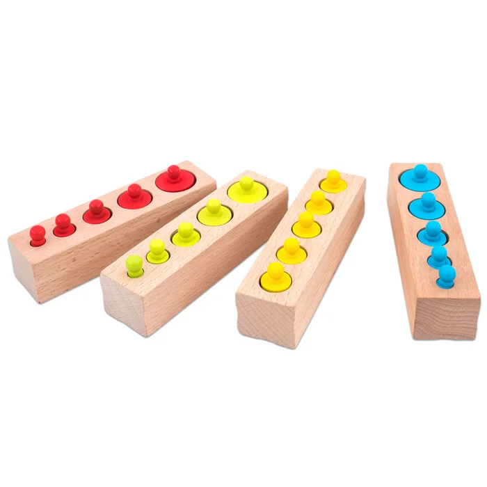 Holzbausteine, Stäbe, Pegs, Sortierblock, Kinder Spielzeug