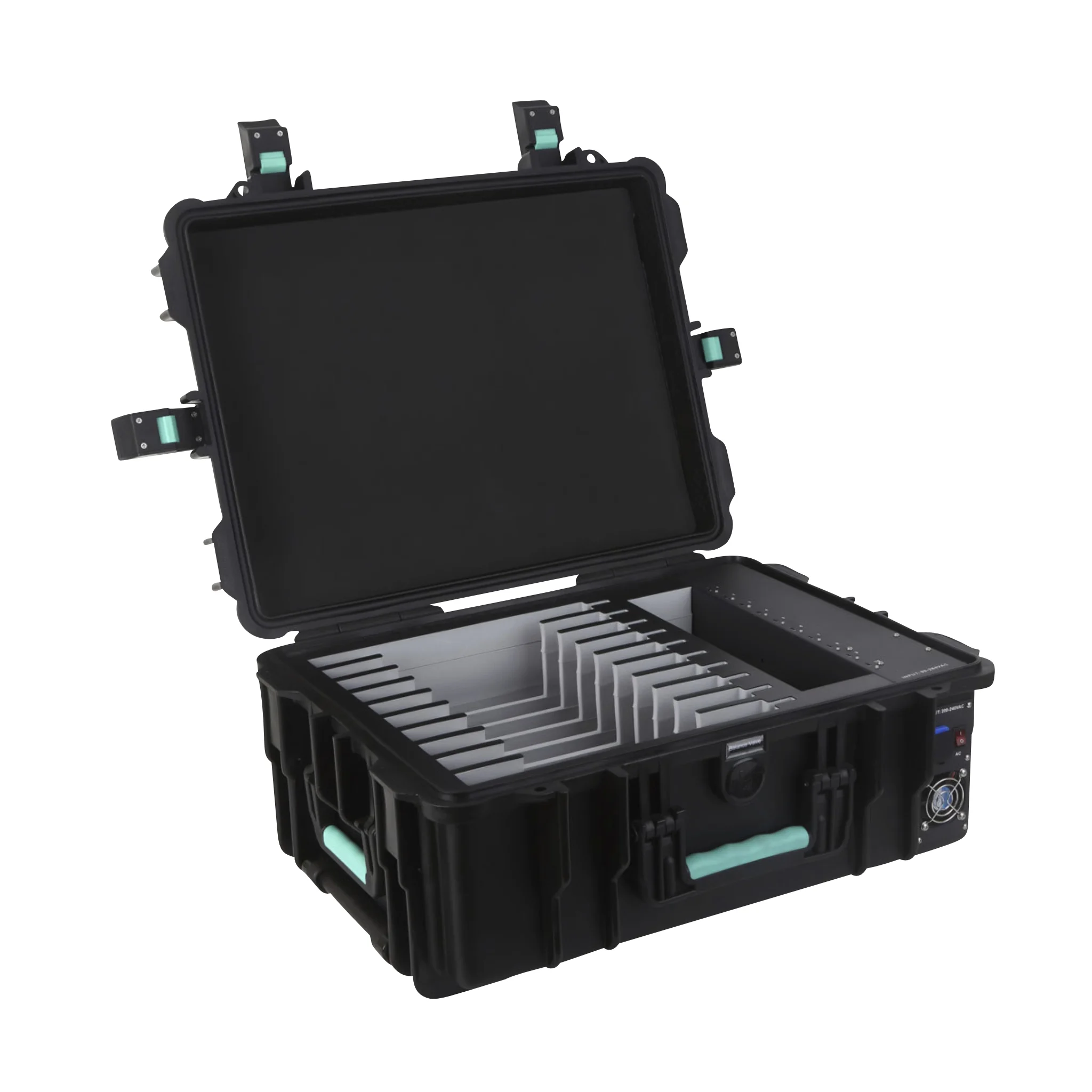 Koffer, Schutztasche, Fachunterteilung, Aluminiumplatten, Kabelorganizer