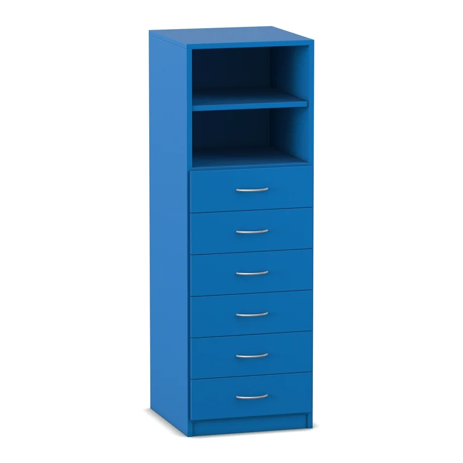 Schrank, Schubladen, Hochschrank, Moderner Stil, Blau