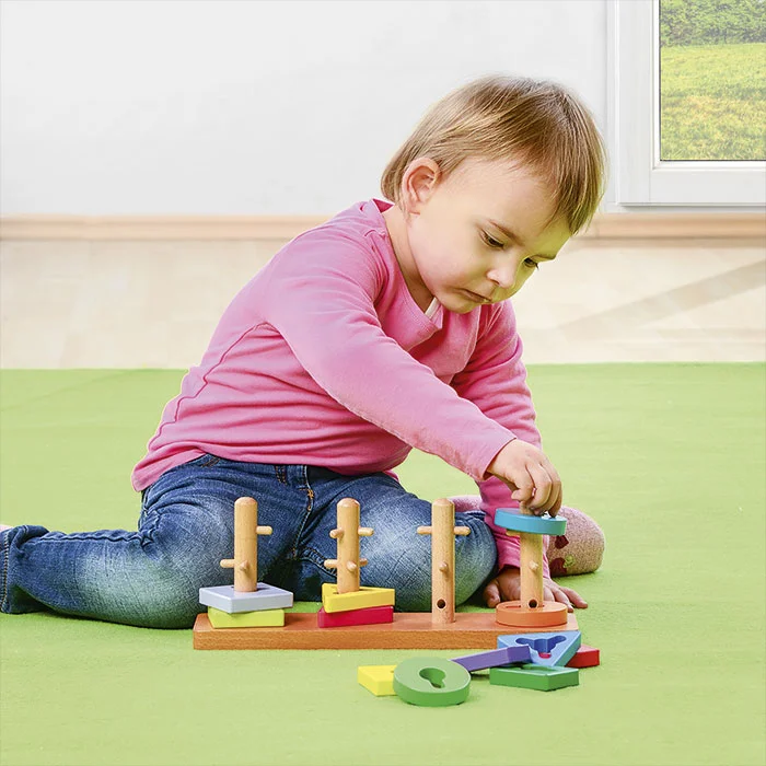 Holzspielzeug, Stapeln, Puzzle, farbenfroh, Kinder Spiel
