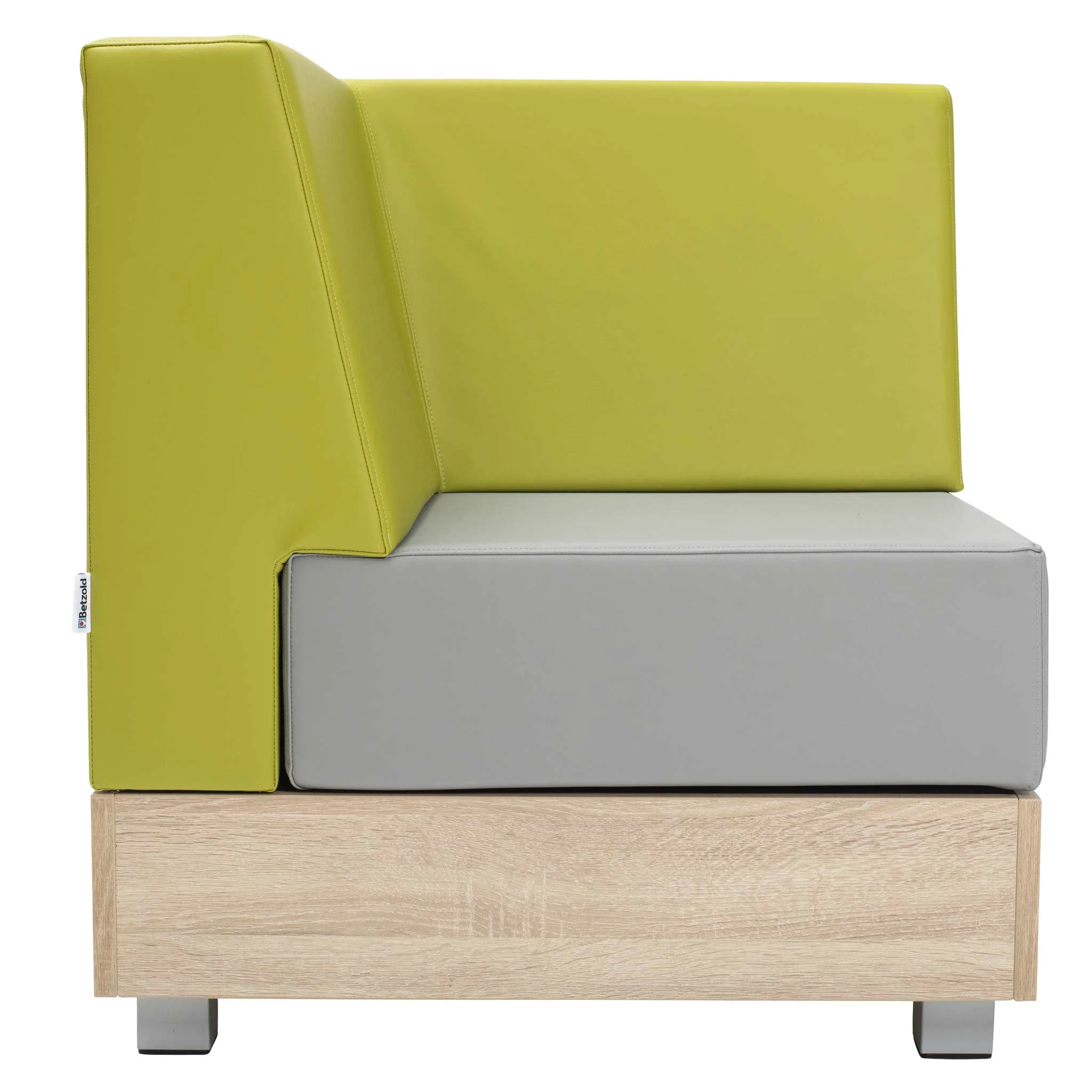 Sessel, Sitzbank, Modular, Leder/Kunstleder, Holzbasis