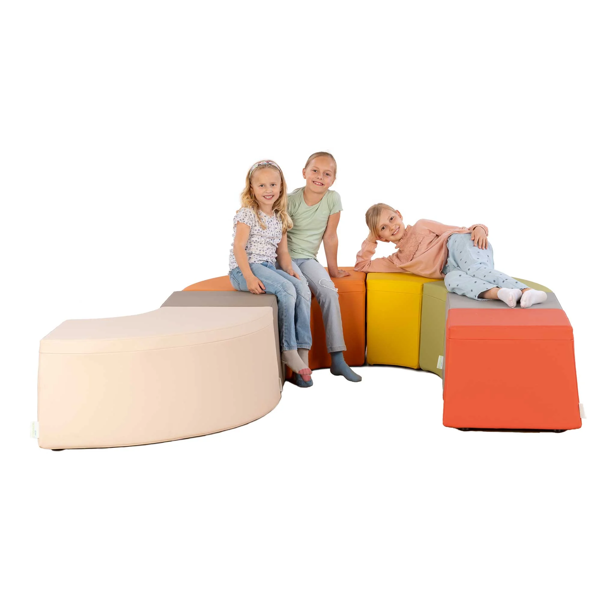 Sitzwürfel, Modulares Möbel, Farbenmix, Kindermöbel, Sitzbank