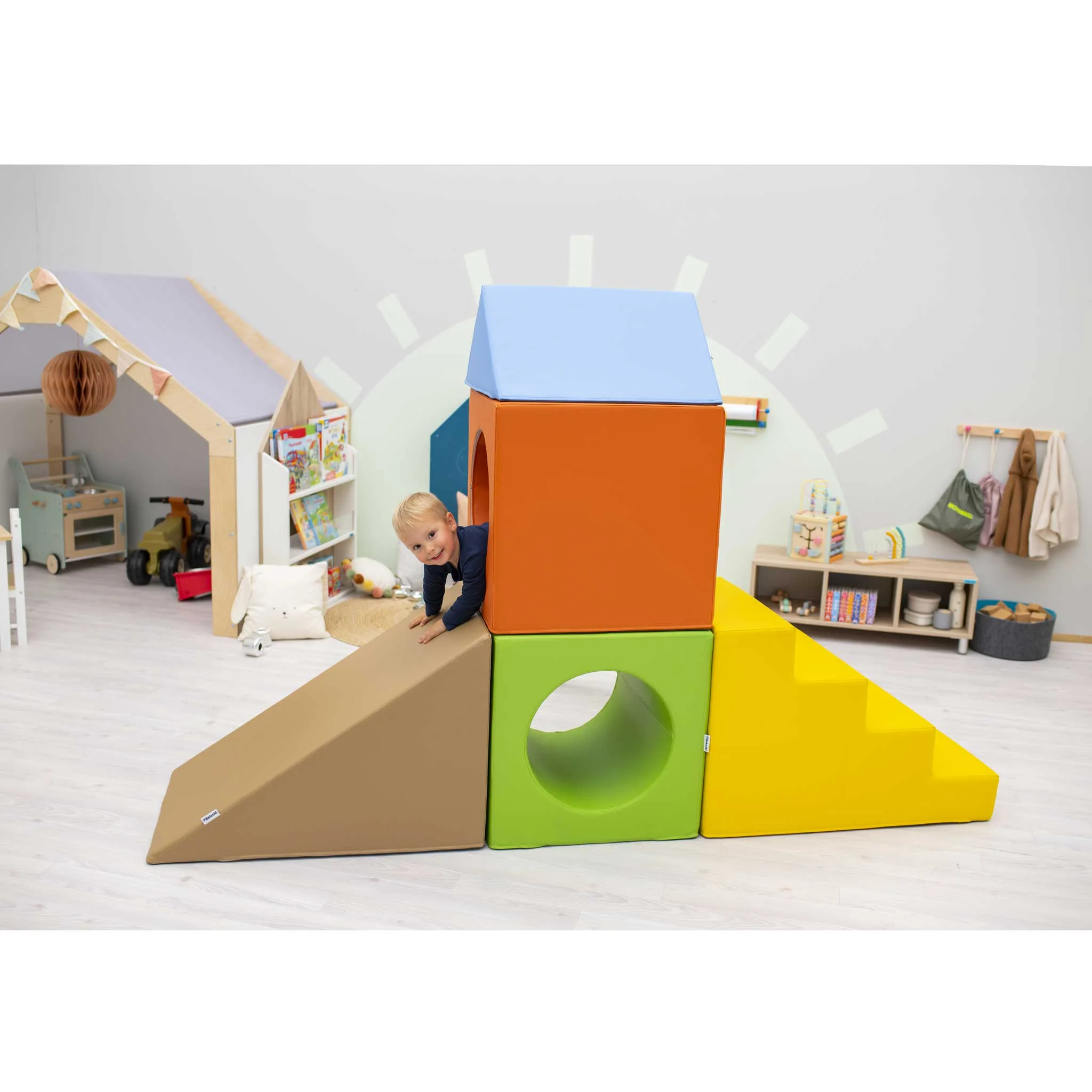 Kletterblokke, Holzspielzeug, Bausatz, Kinderzimmer Spielset, farbiges Spielturm