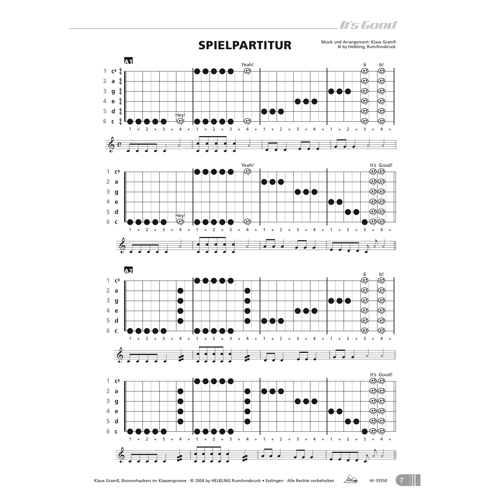 Spielpartitur, Notenblatt, Tonleiter, abstracte Notation, Partitur