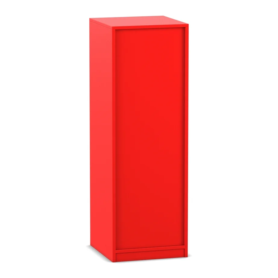 Kleiderschrank, Schrank, rote Farbe, hohe Höhe, einzelnstehend