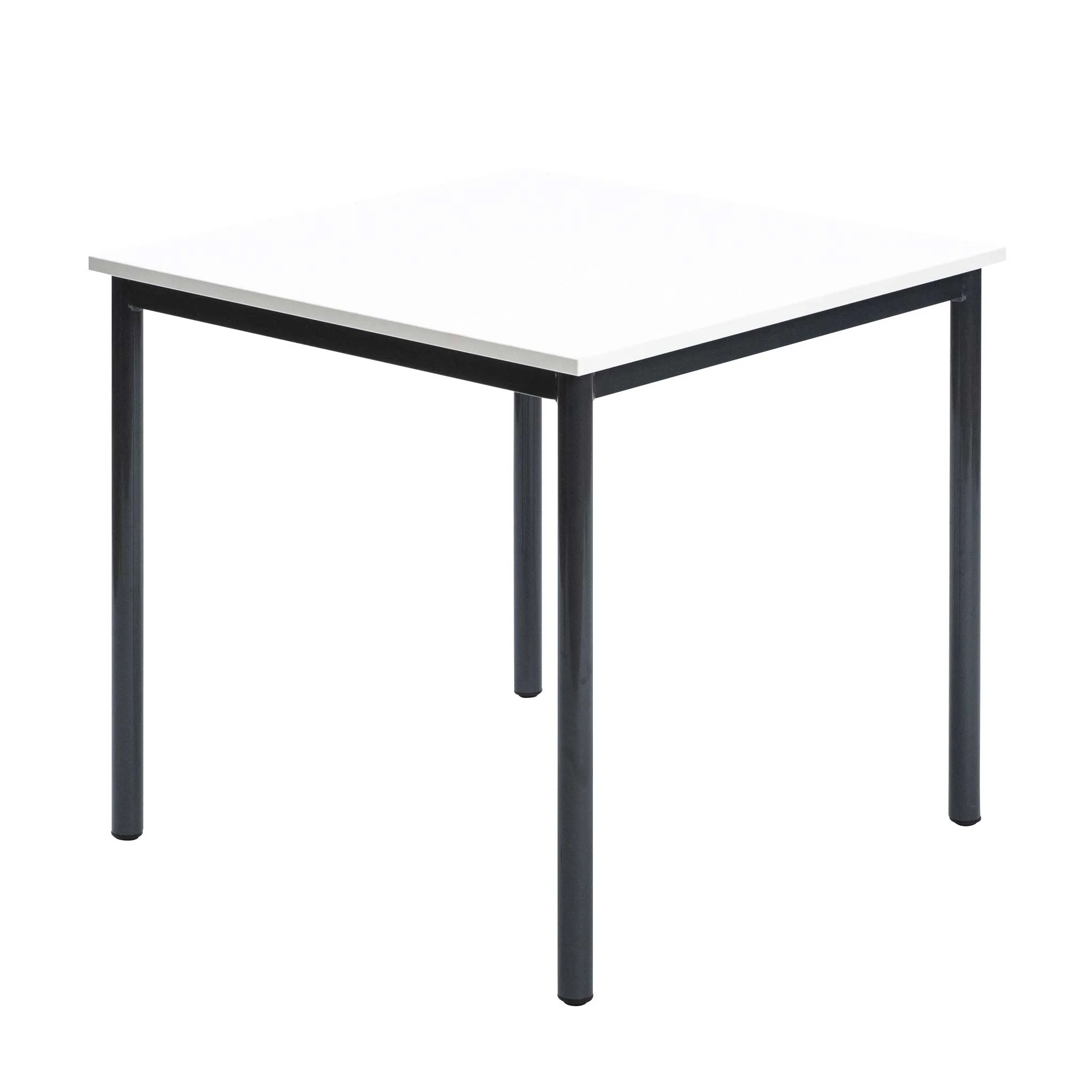 Esstisch, Tischplatte, Metallbeine, Schwarz, weiß