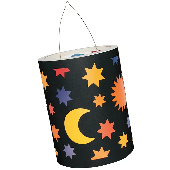 lampe, wandlampe, hängelampe, mond sterne, dunkelblau