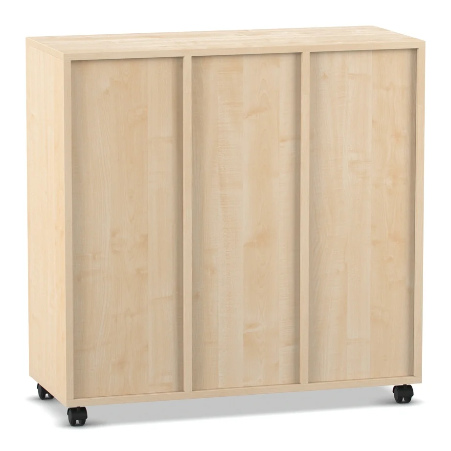 Schrank, Aufbewahrung, Holz, Rollwagen, 3-türig