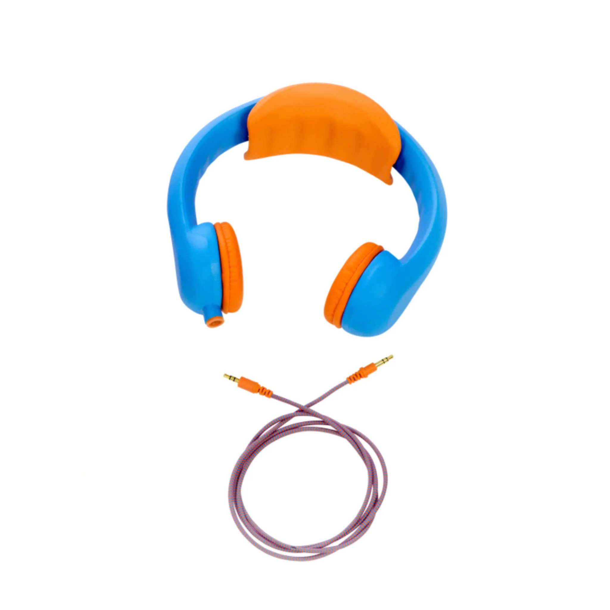 kopfhörer, headphones, blu-orange, kabel, kleine-kabel-mikro