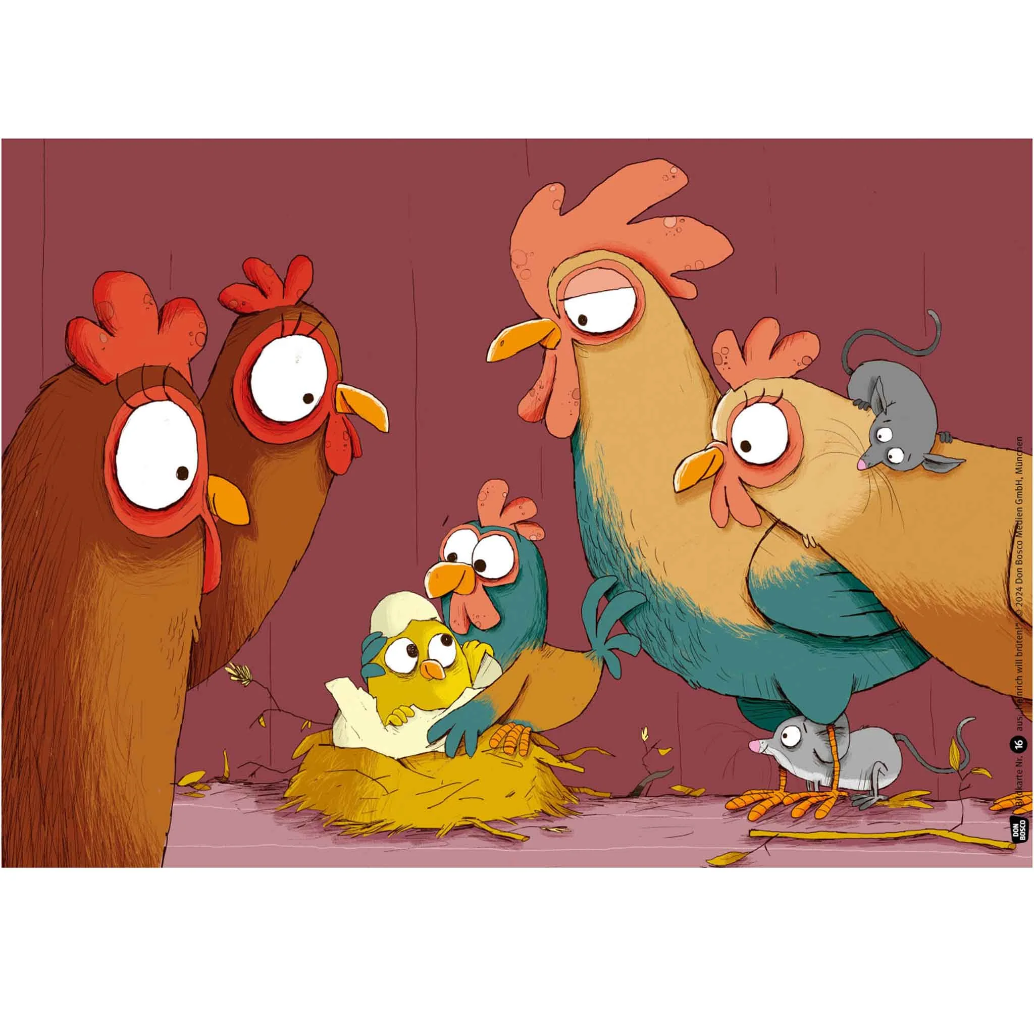 Huhn, Küken, Hühnerstall, Nest, Ratte