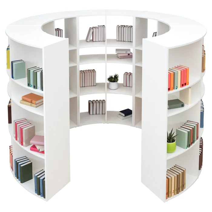 Bücherregal, Bücherwand, 半圆形书架, Rundregal, Regal mit Büchern