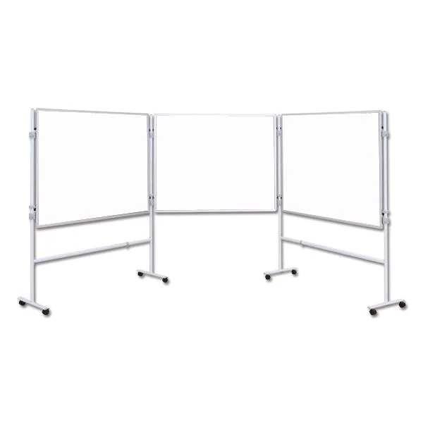 whiteboard, mobiles Whiteboard, dreiteiliges Whiteboard, Rahmen mit Rollen, verstellbarer Rahmen