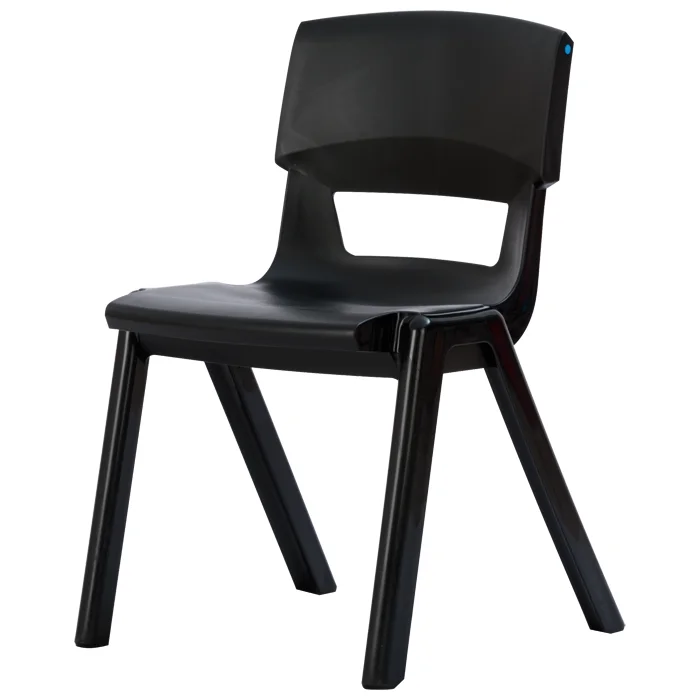 Postura+ Stuhl, aus recyceltem Polypropylen, Schwarz Größe 6 - Sitzhöhe 46 cm