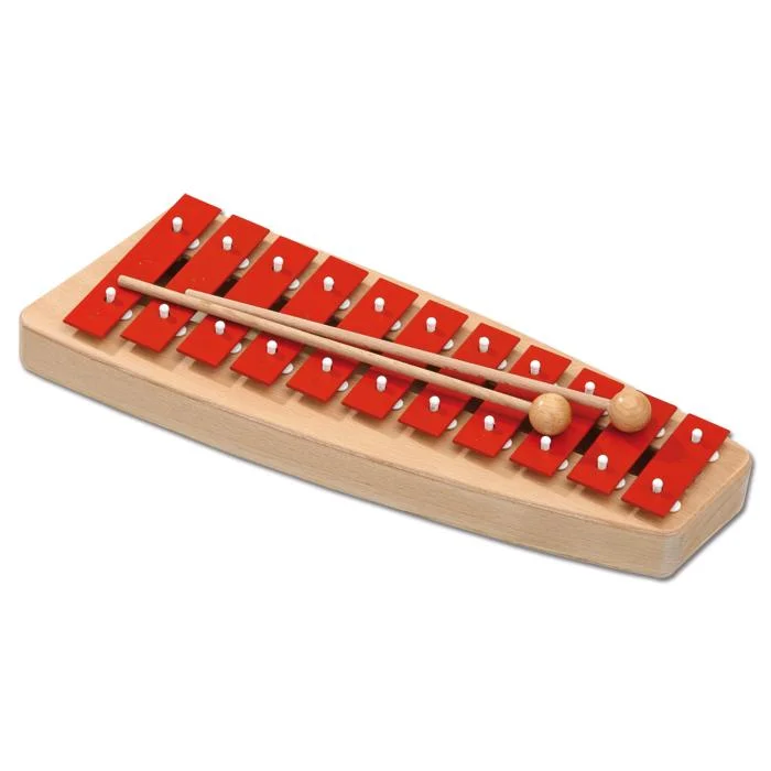 Xylophon, Musikinstrument, rote Töne, Holz, Maletten/Schlegel