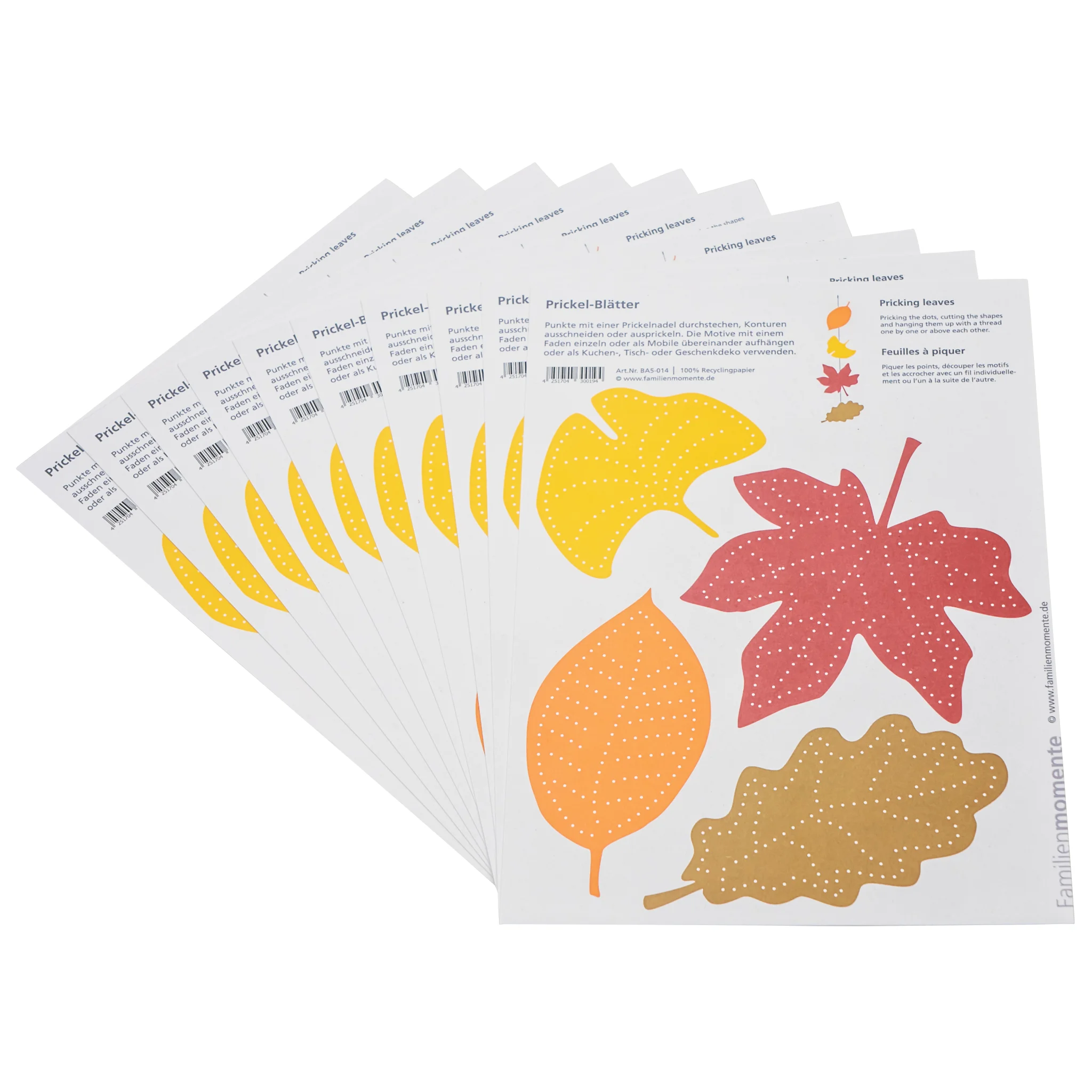 Blätteraufkleber, Herbstblätter, Die-cut, Abziehbar, Dekoration Herbst