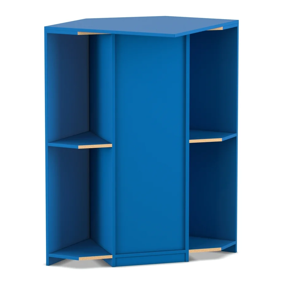 Regal, Schrank, Offenes Regal, Blau, Holzregal