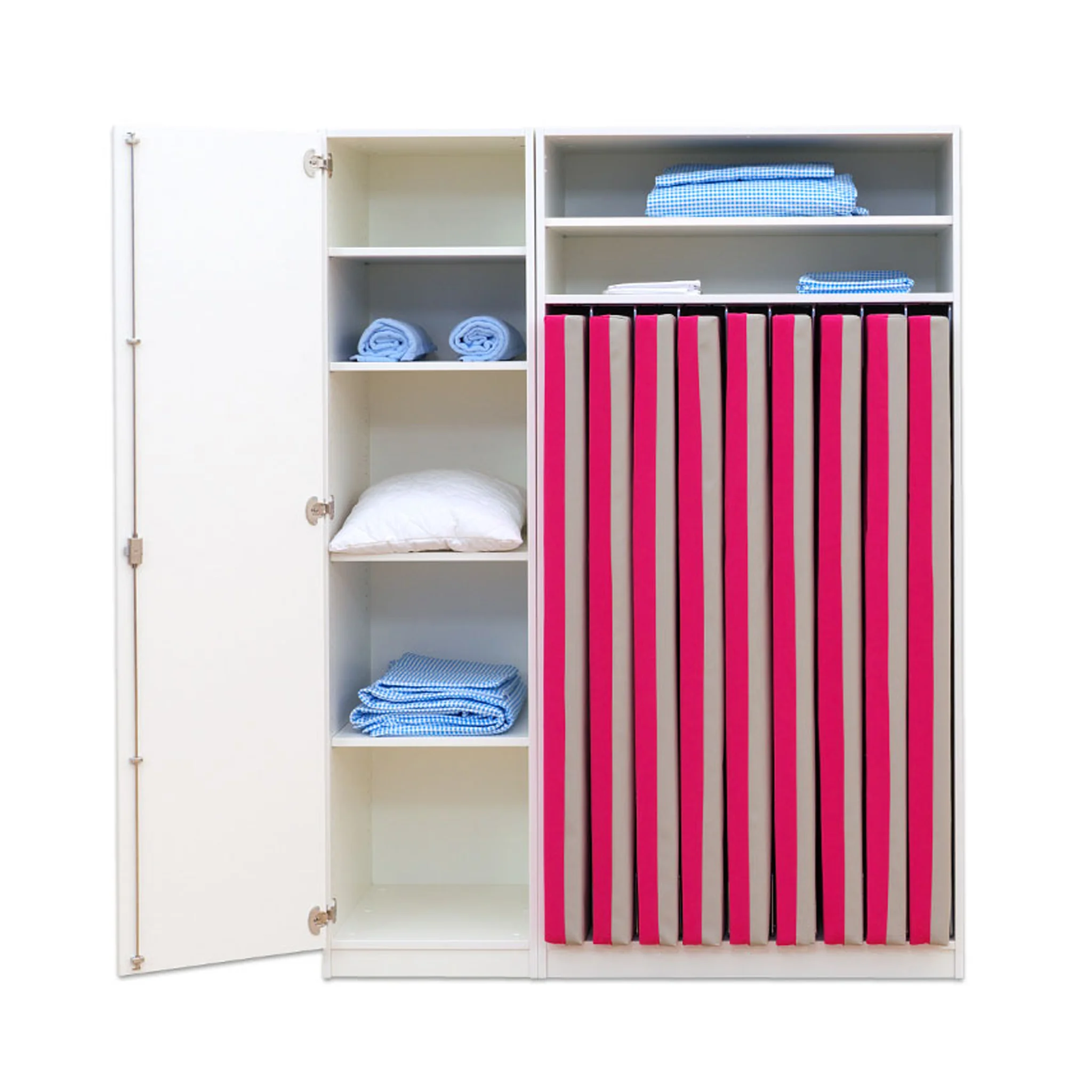 Flexeo® Liegepolsterschrank mit 7 Fächern, Buche hell