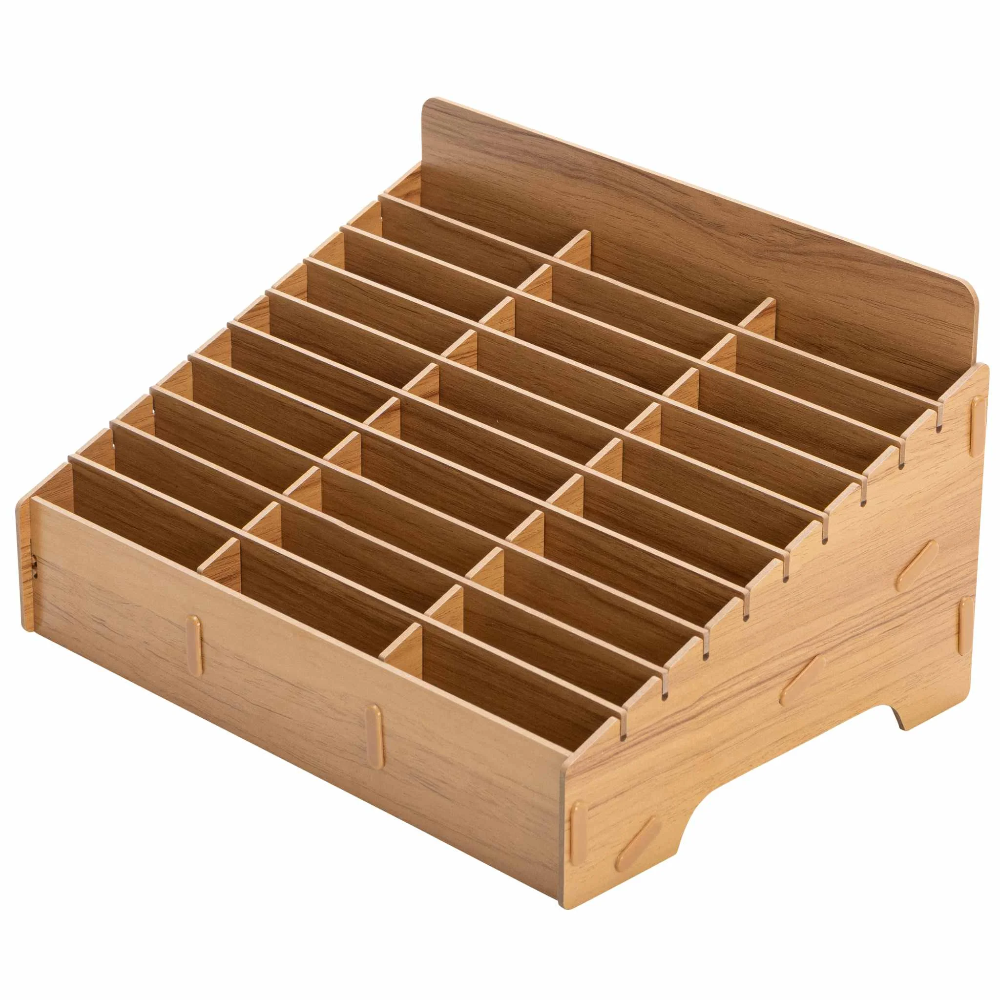 Holz-Display, Holzregal, Trennwand aus Holz, Organizier-Box, Küchen-Organizer