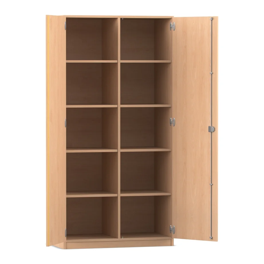 Klassenschrank mit Mittelwand - Breite: 94,4 cm, Buche hell