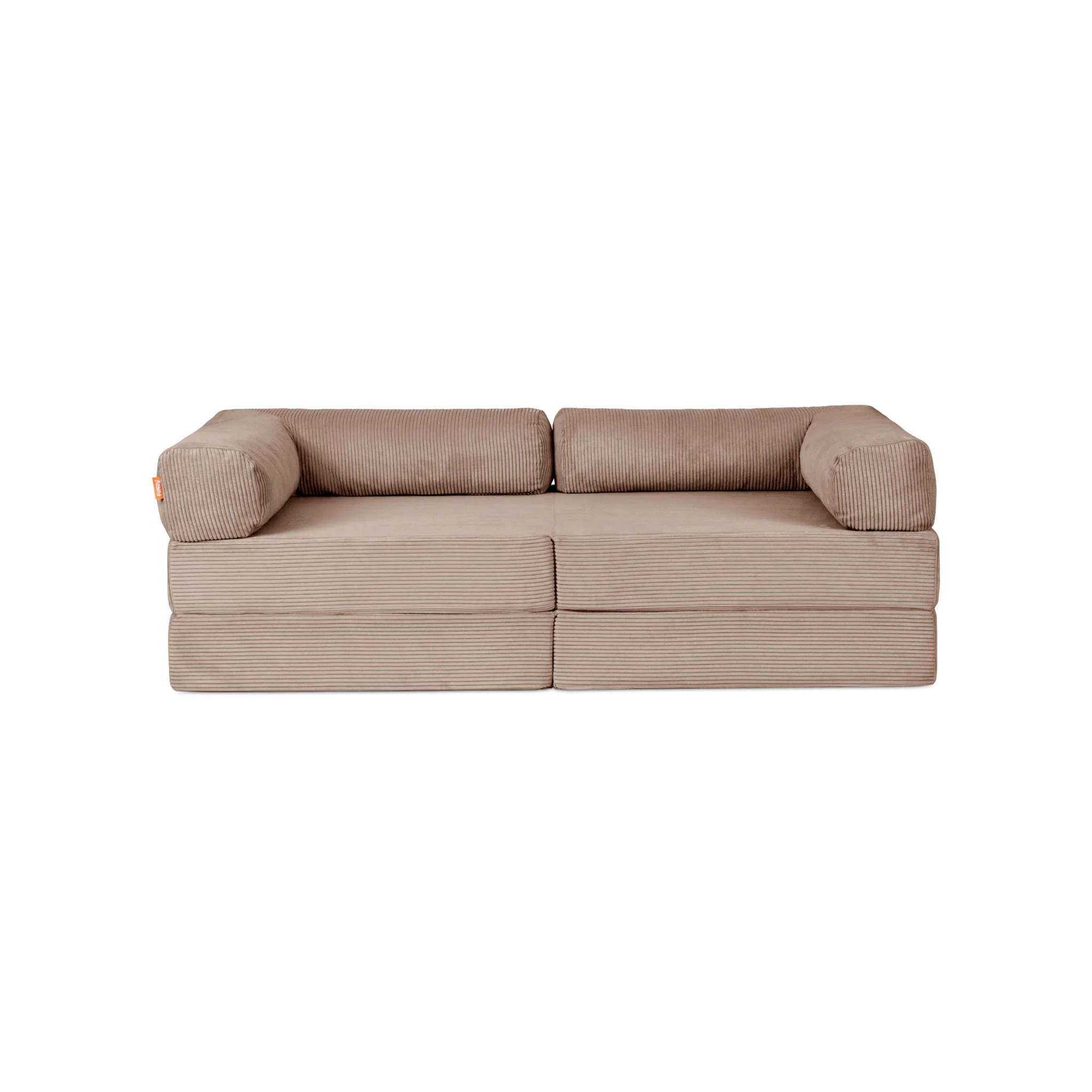 Sofa, Wohnzimmer, Zweisitzer, Samtoptik, Beige